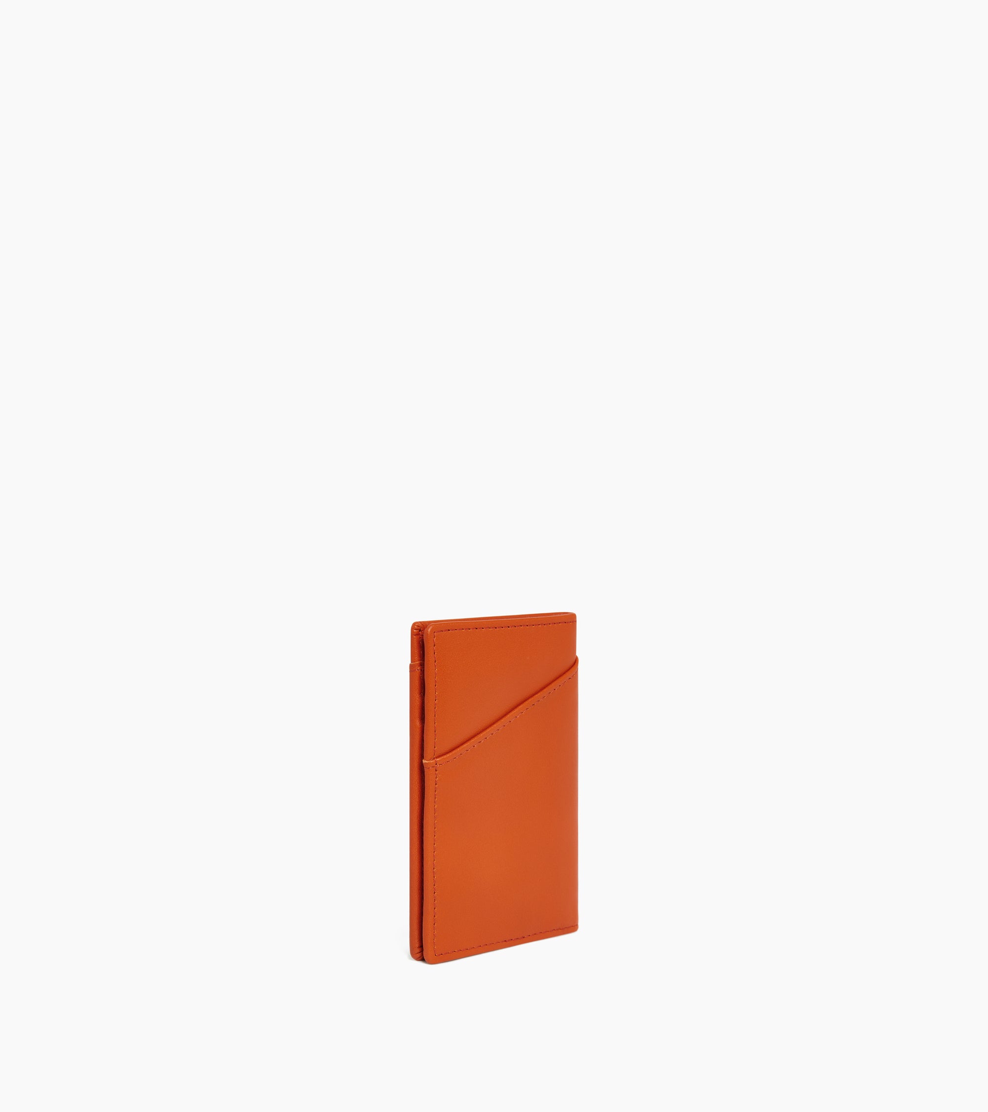 Charlotte vertical card holder in smooth leather