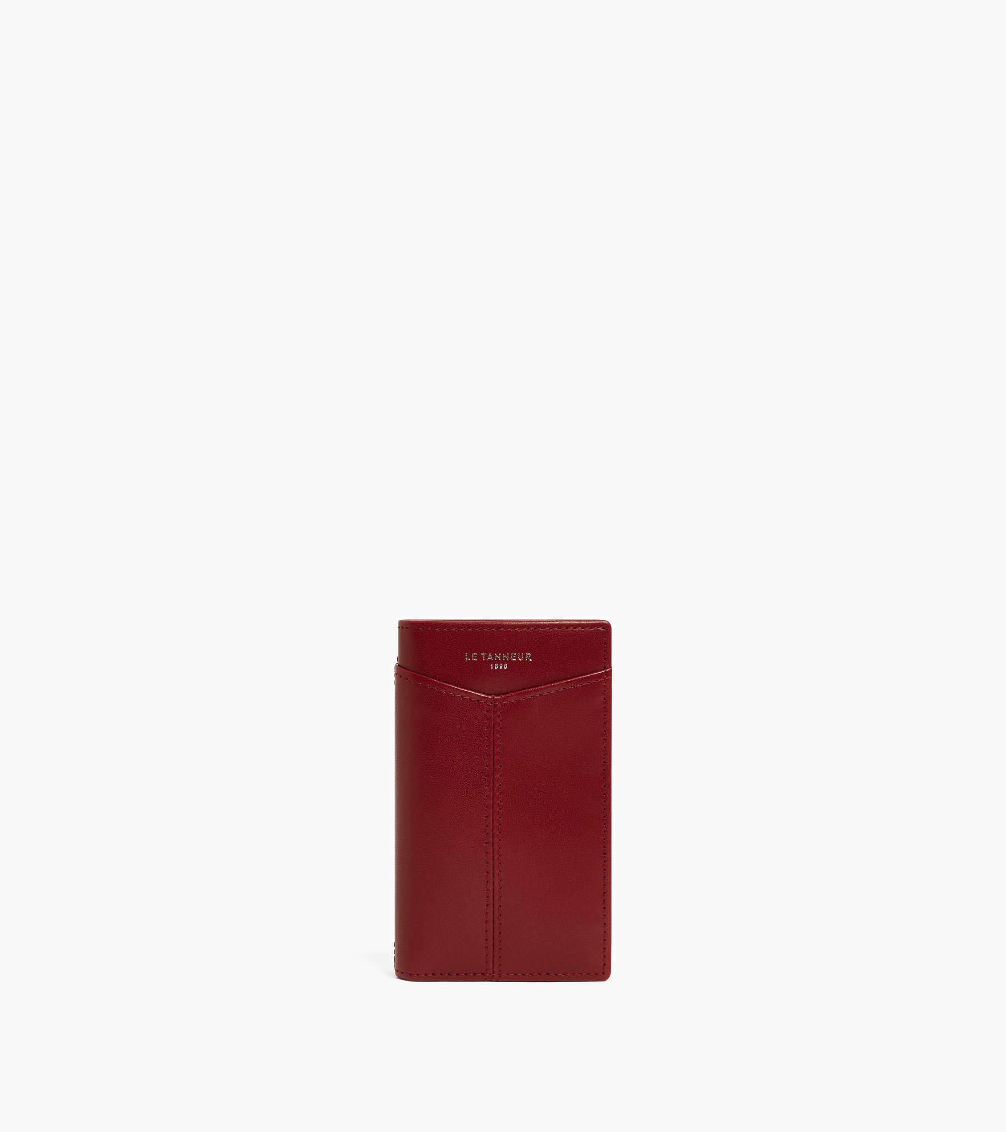 Charlotte vertical card holder in smooth leather