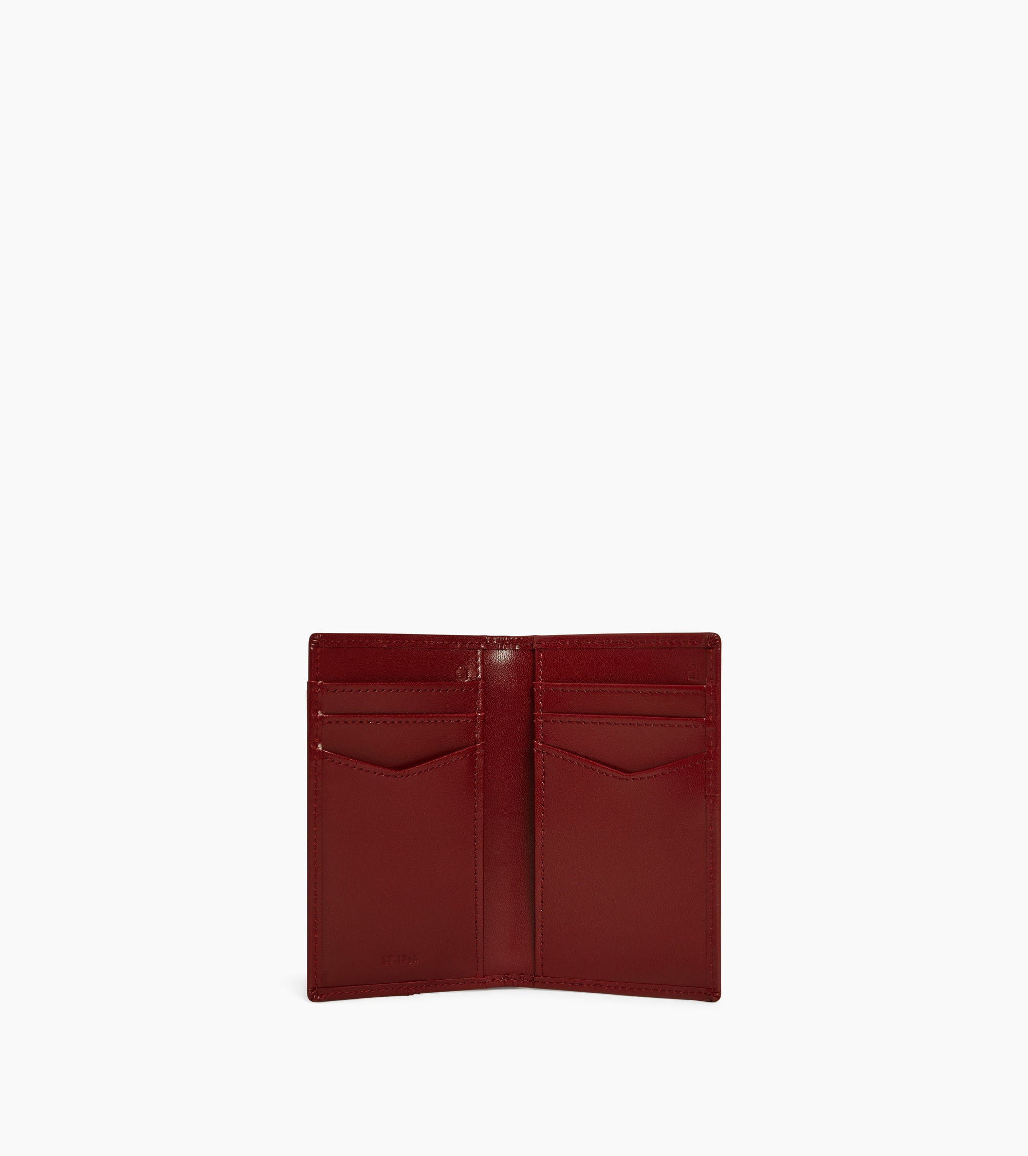 Charlotte vertical card holder in smooth leather