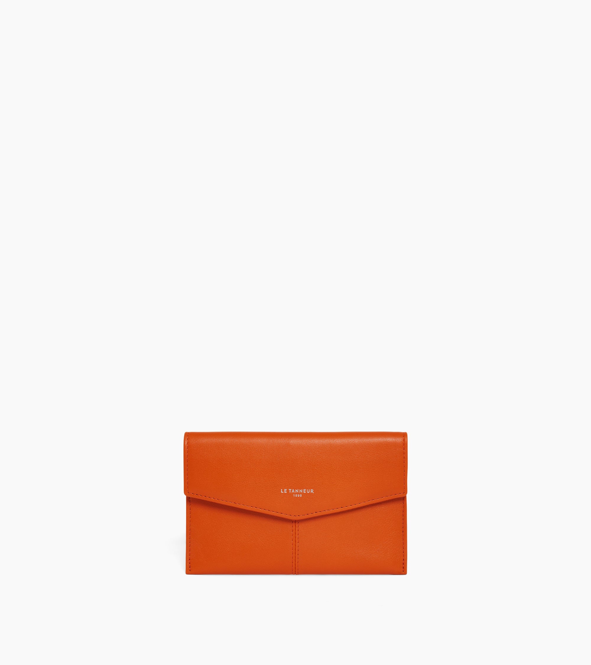 Medium envelope pouch Charlotte in smooth leather