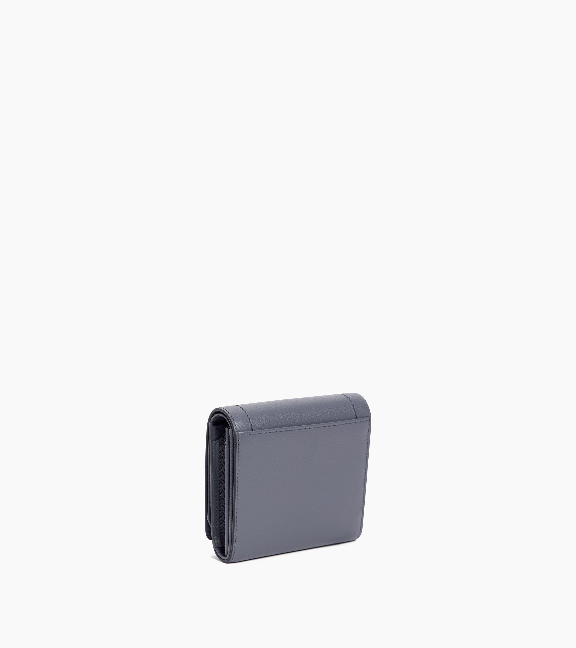 Louison small wallet with flap in grained leather