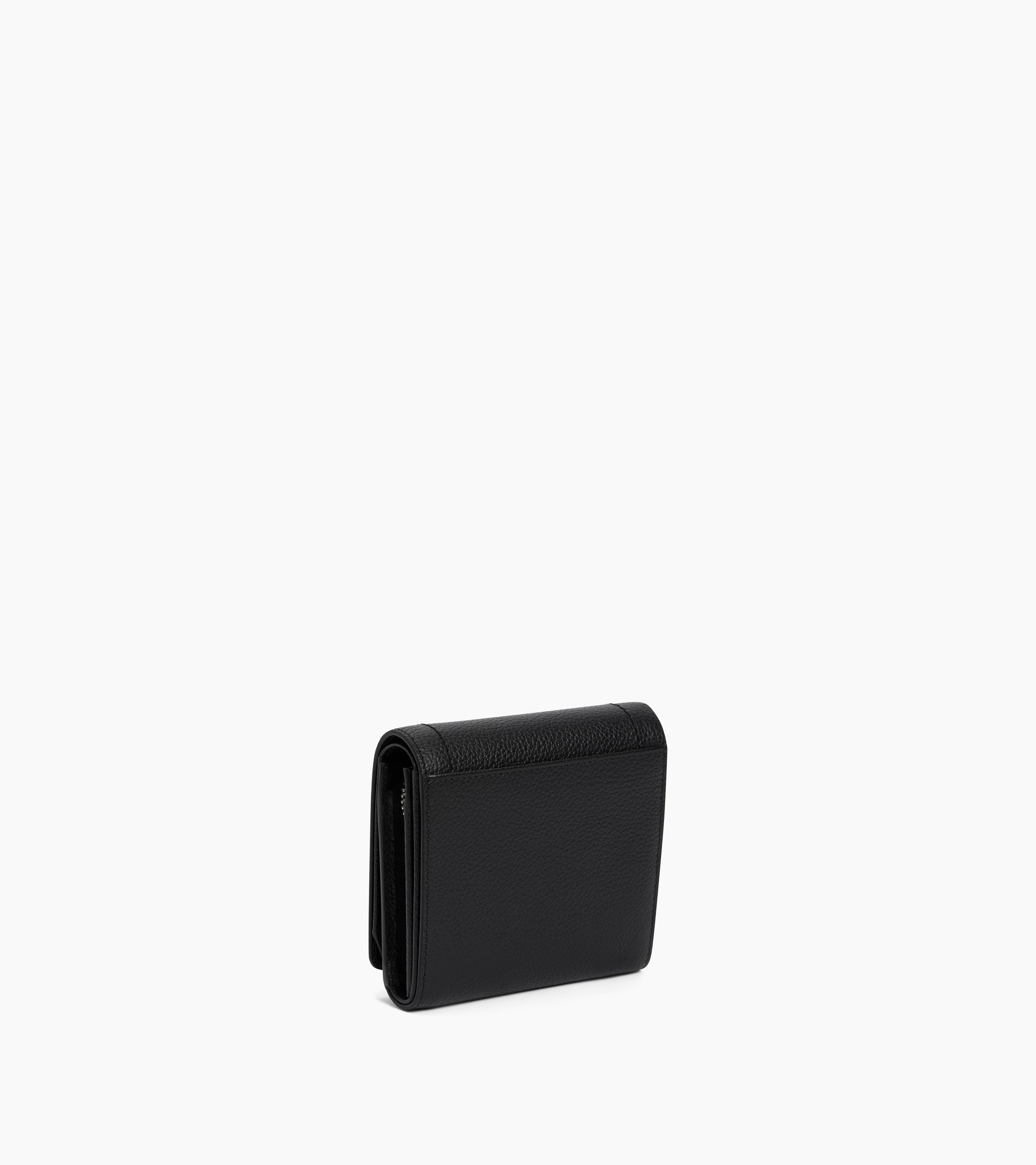 Louison small wallet with flap in grained leather