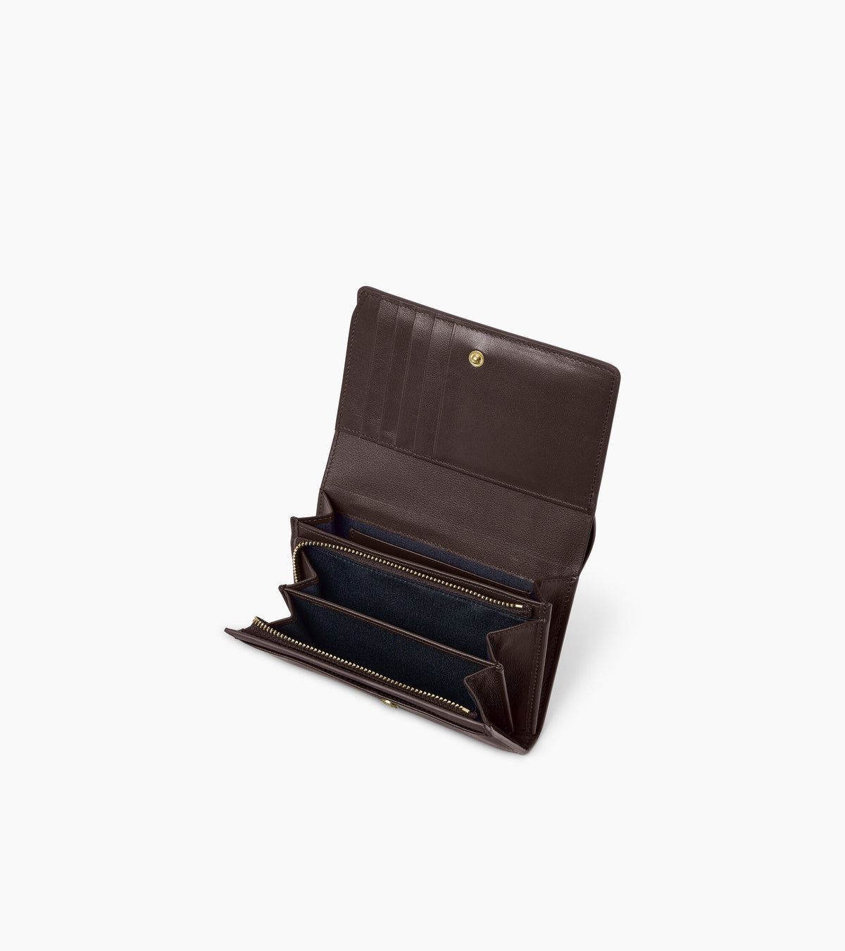 Louison medium wallet with flap in smooth leather