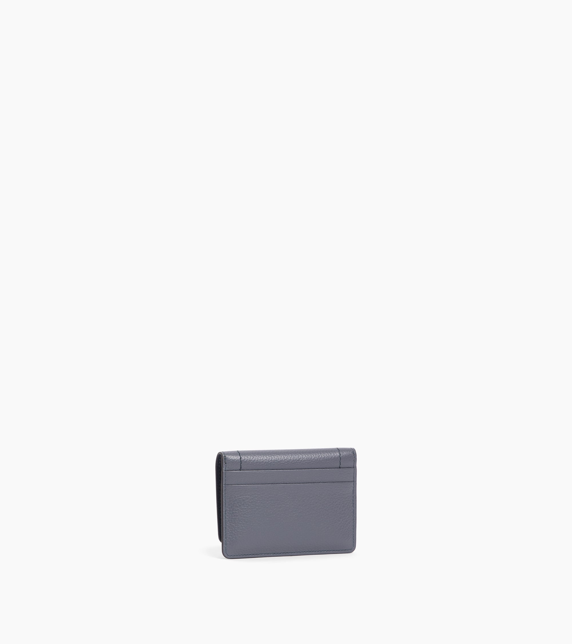 Louison small card holder with flap in grained leather