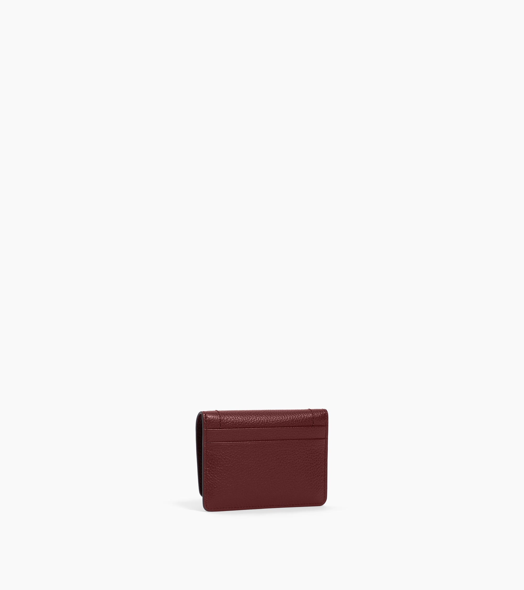 Louison small card holder with flap in grained leather