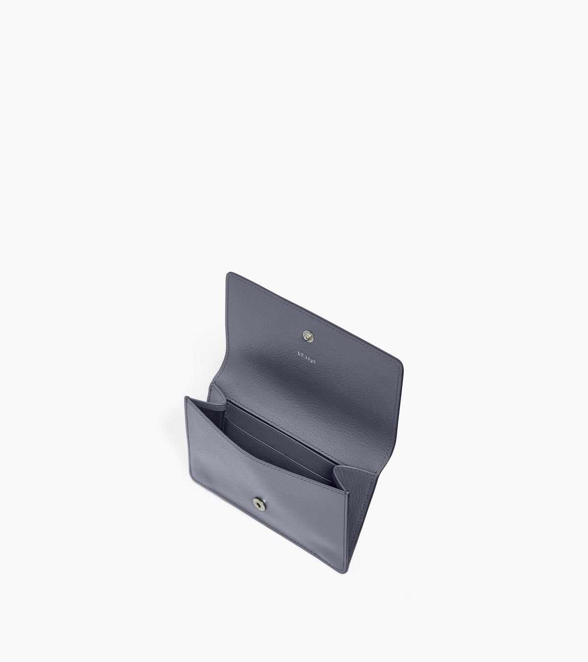 Louison medium card holder with flap in grained leather