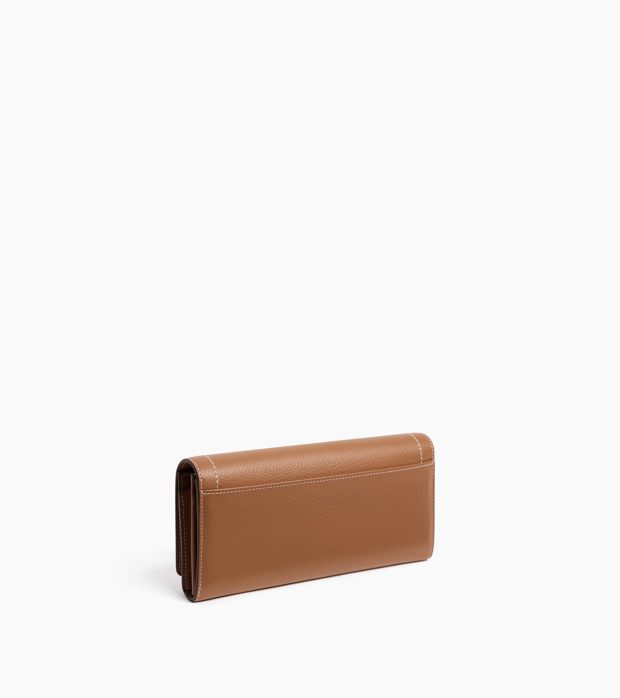 Louison large wallet with flap in grained leather