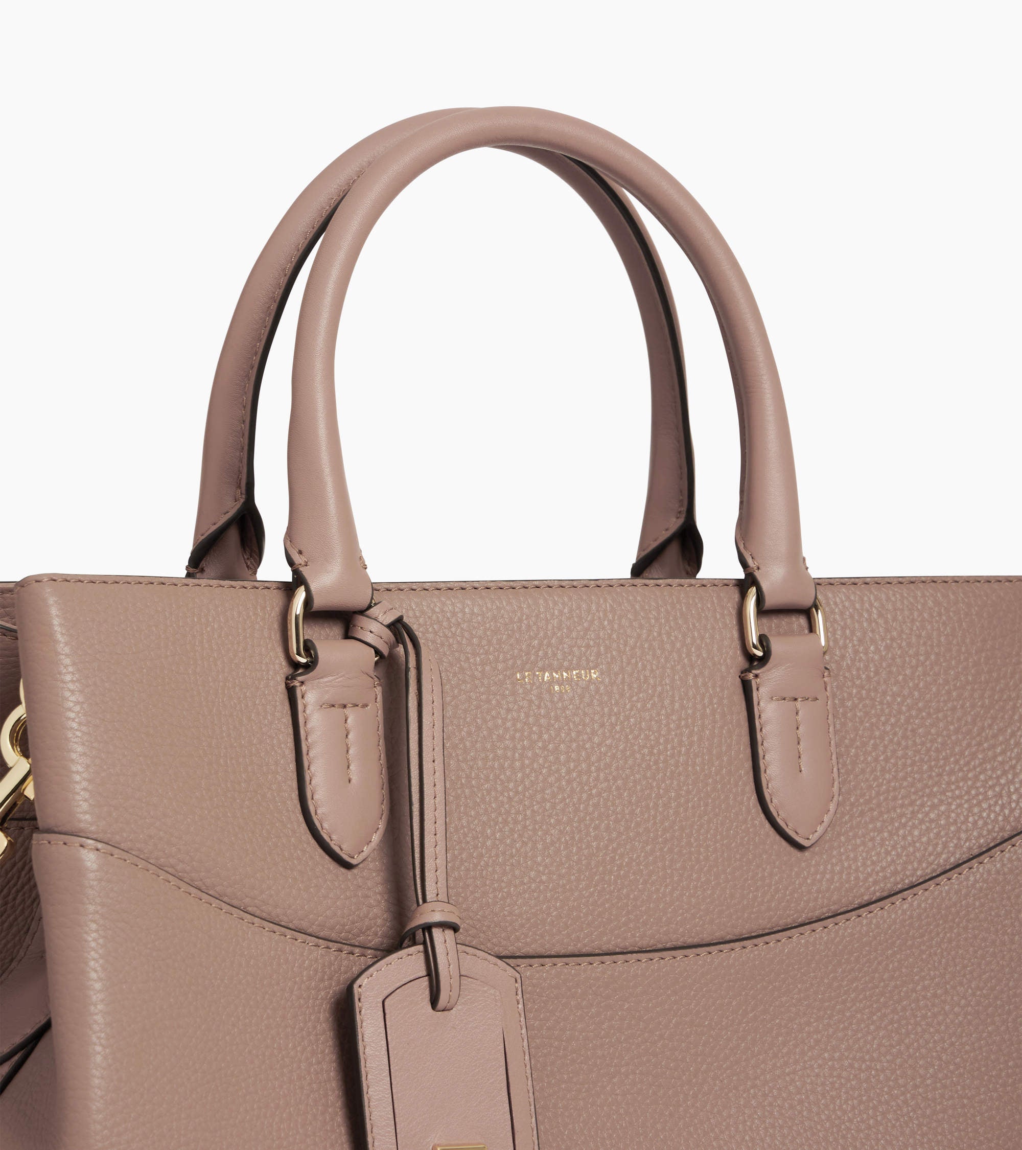 Romy large handbag in grained and smooth leather