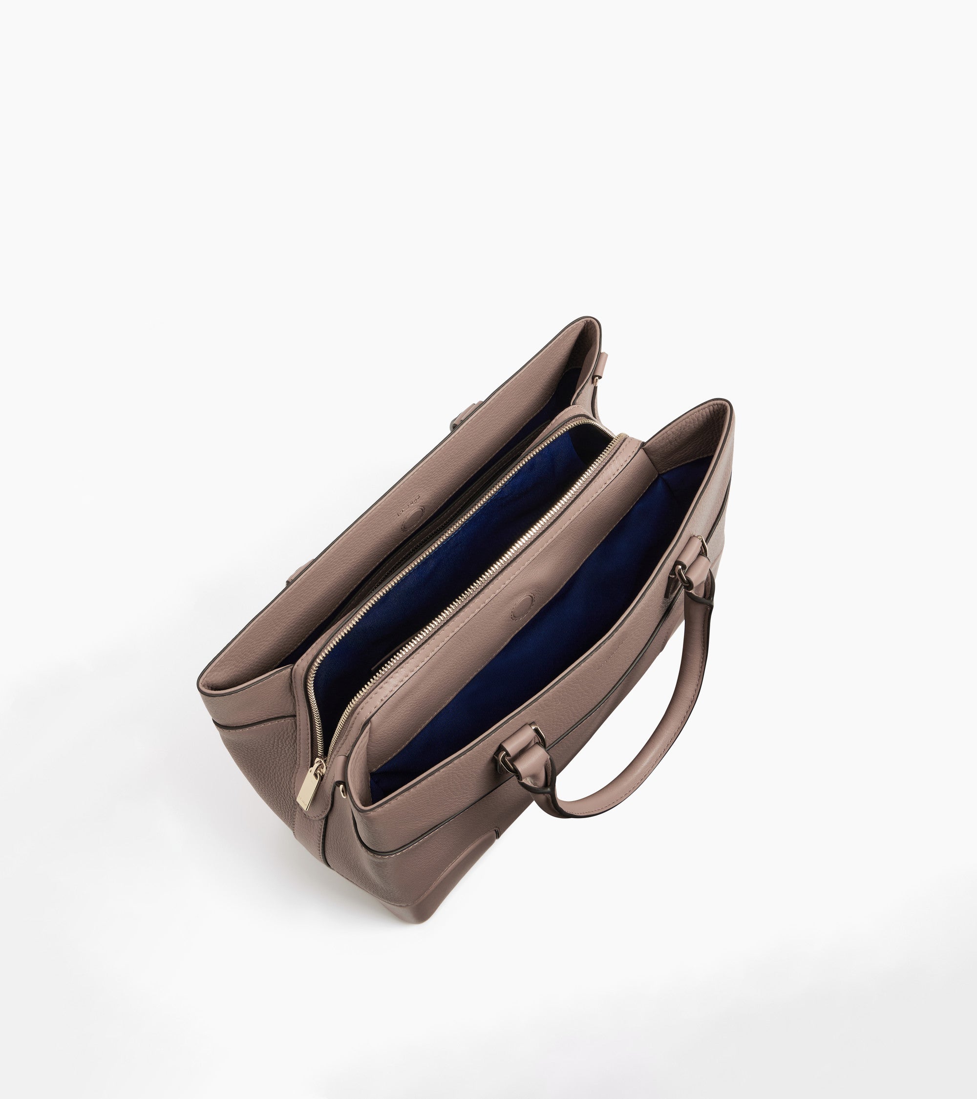 Romy large handbag in grained and smooth leather