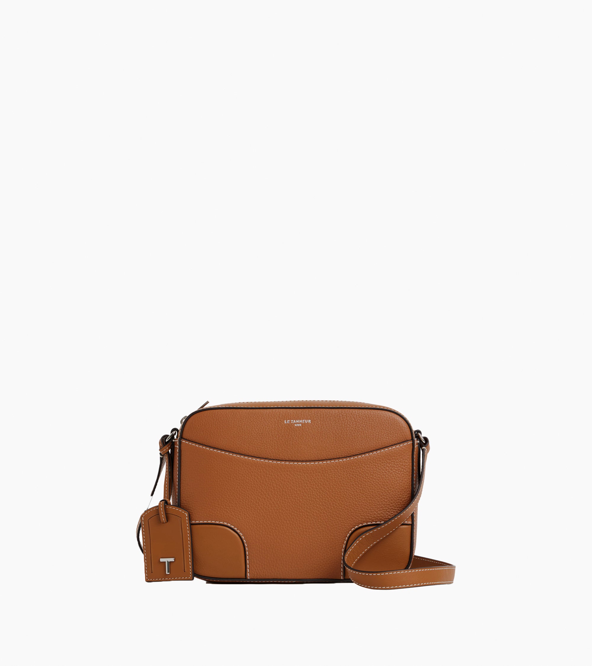 Romy medium shoulder bag in smooth grained leather