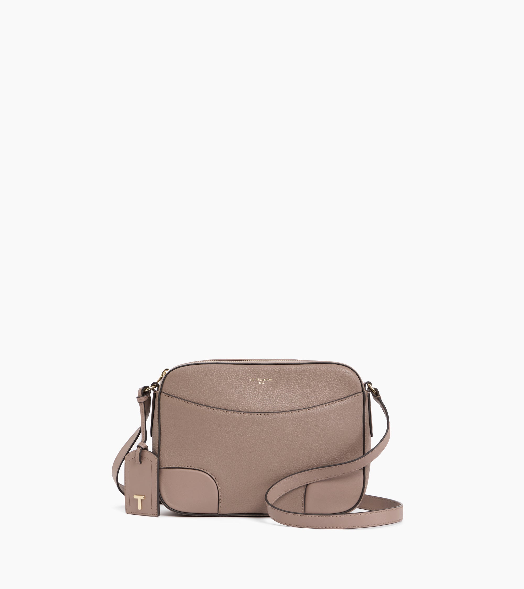 Romy medium crossbody bag in grained and smooth leather