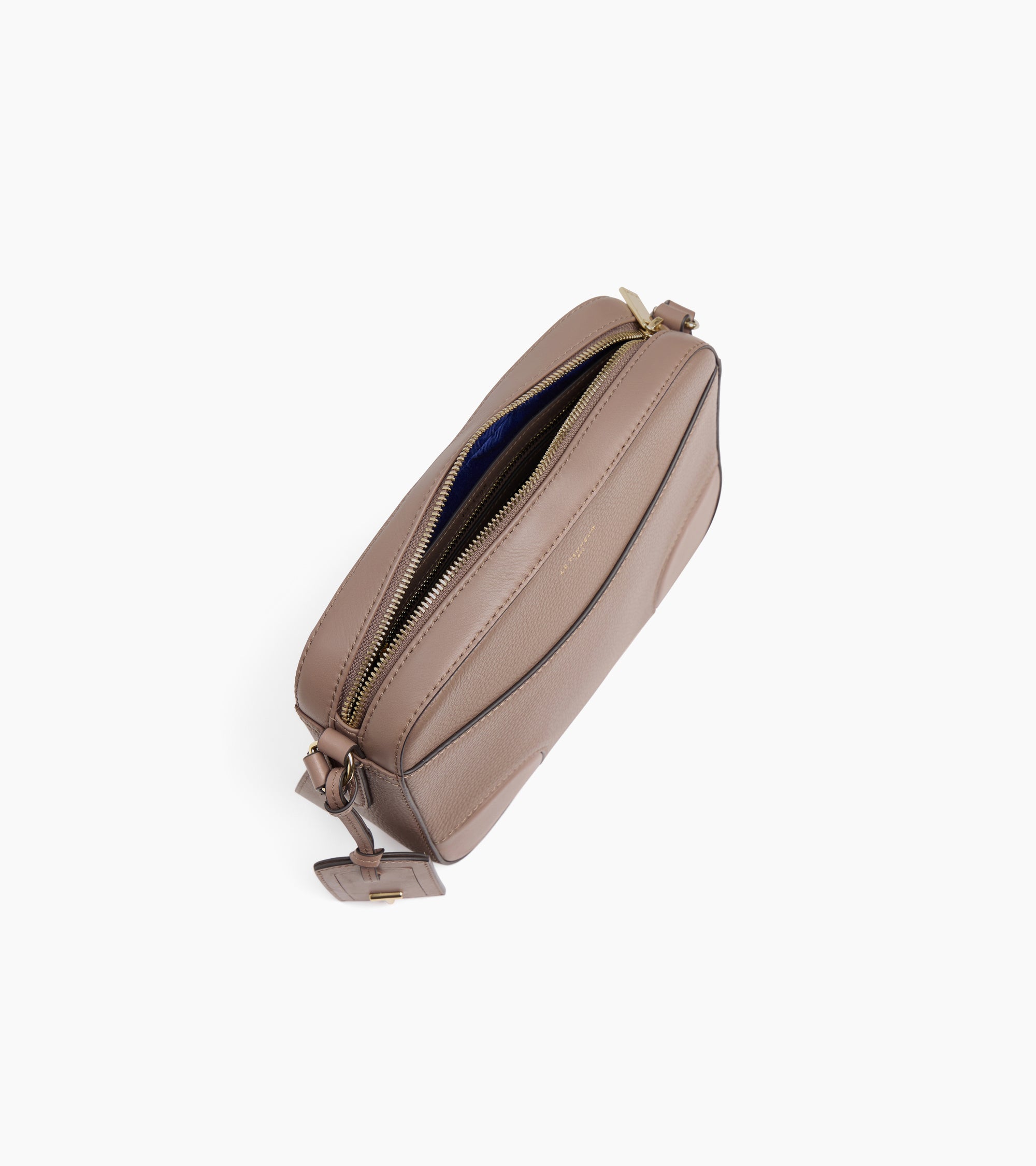 Romy medium crossbody bag in grained and smooth leather
