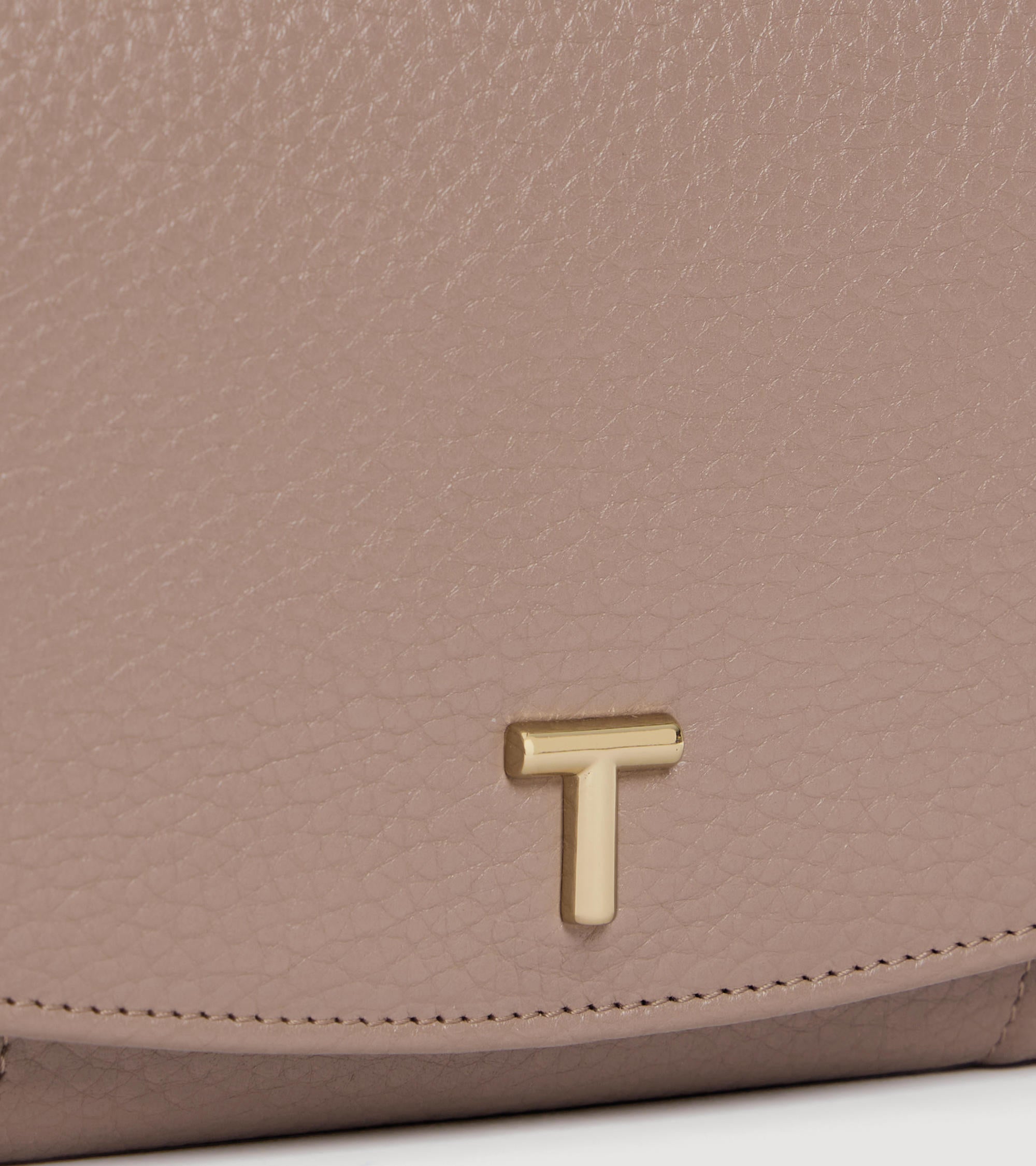 Large Romy flap wallet in grained leather