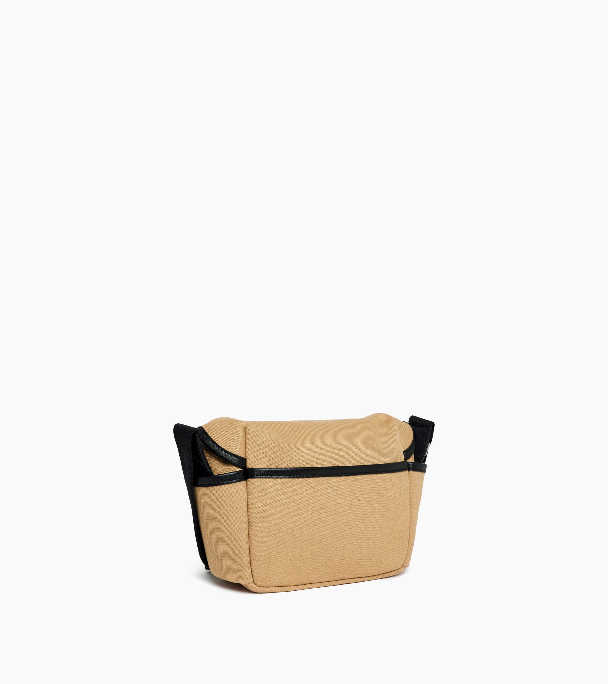 Solveig small shoulder bag in cotton canvas and smooth leather