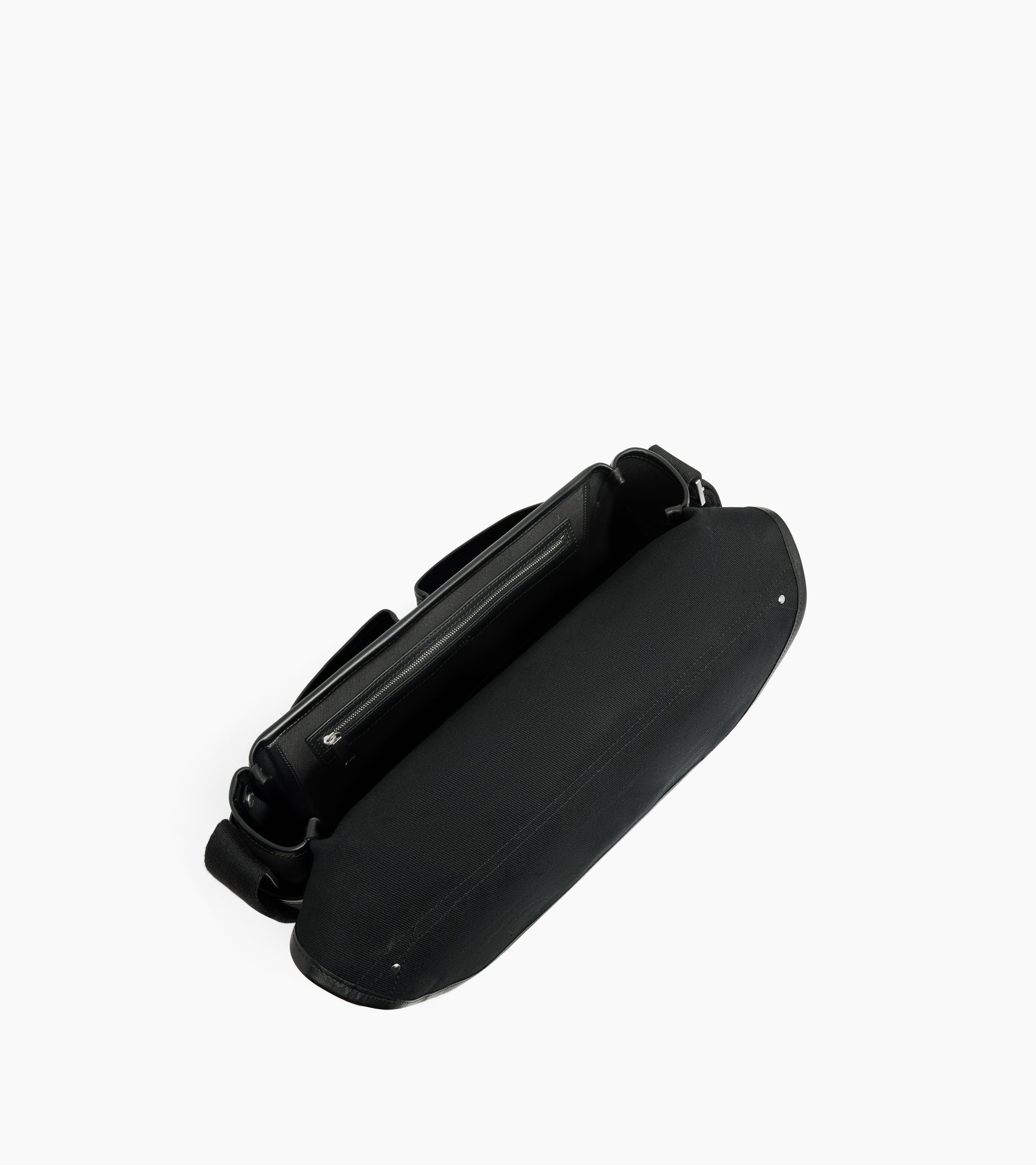 Solveig medium shoulder bag in cotton canvas and smooth leather