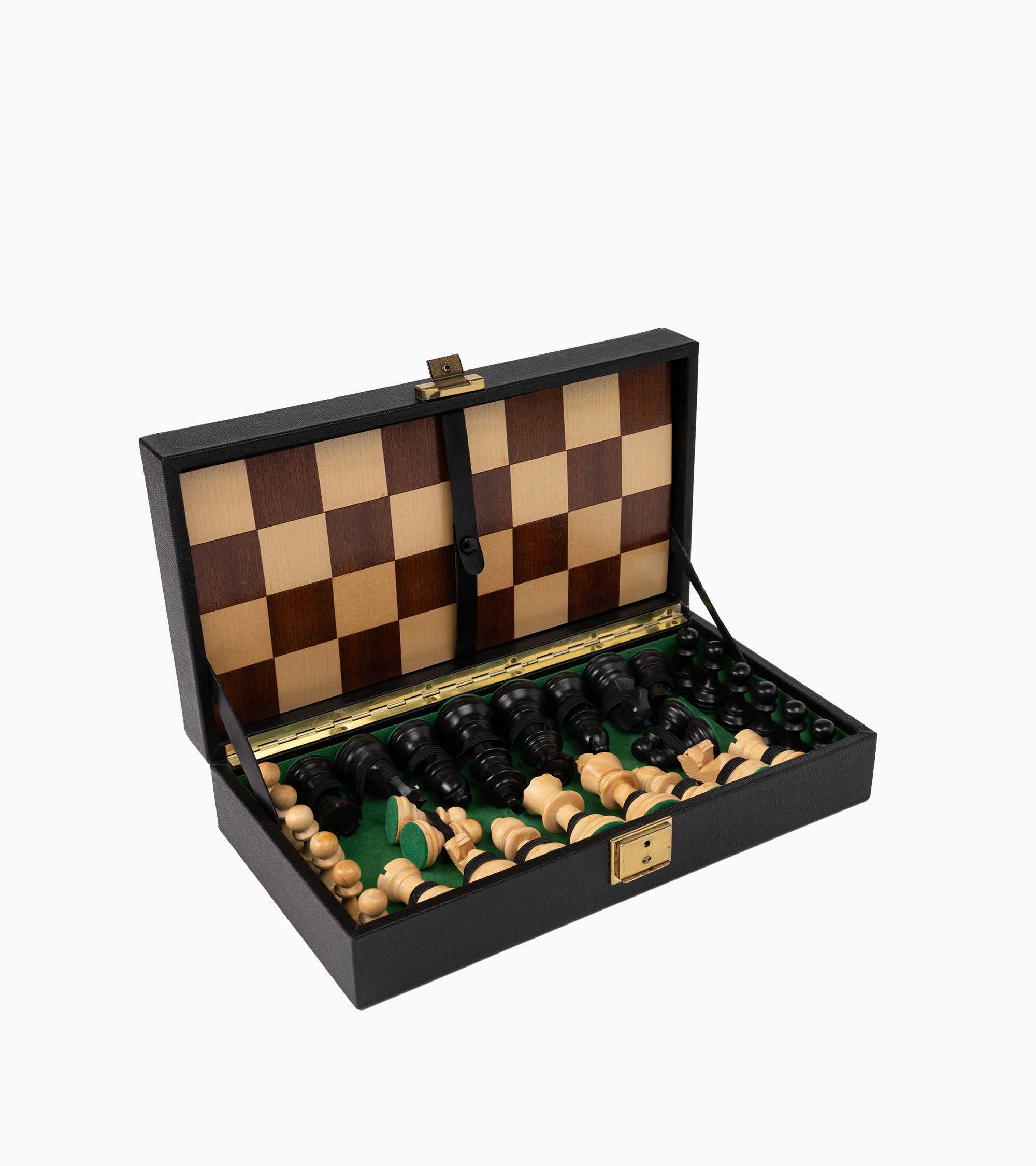 Large leather chessboard