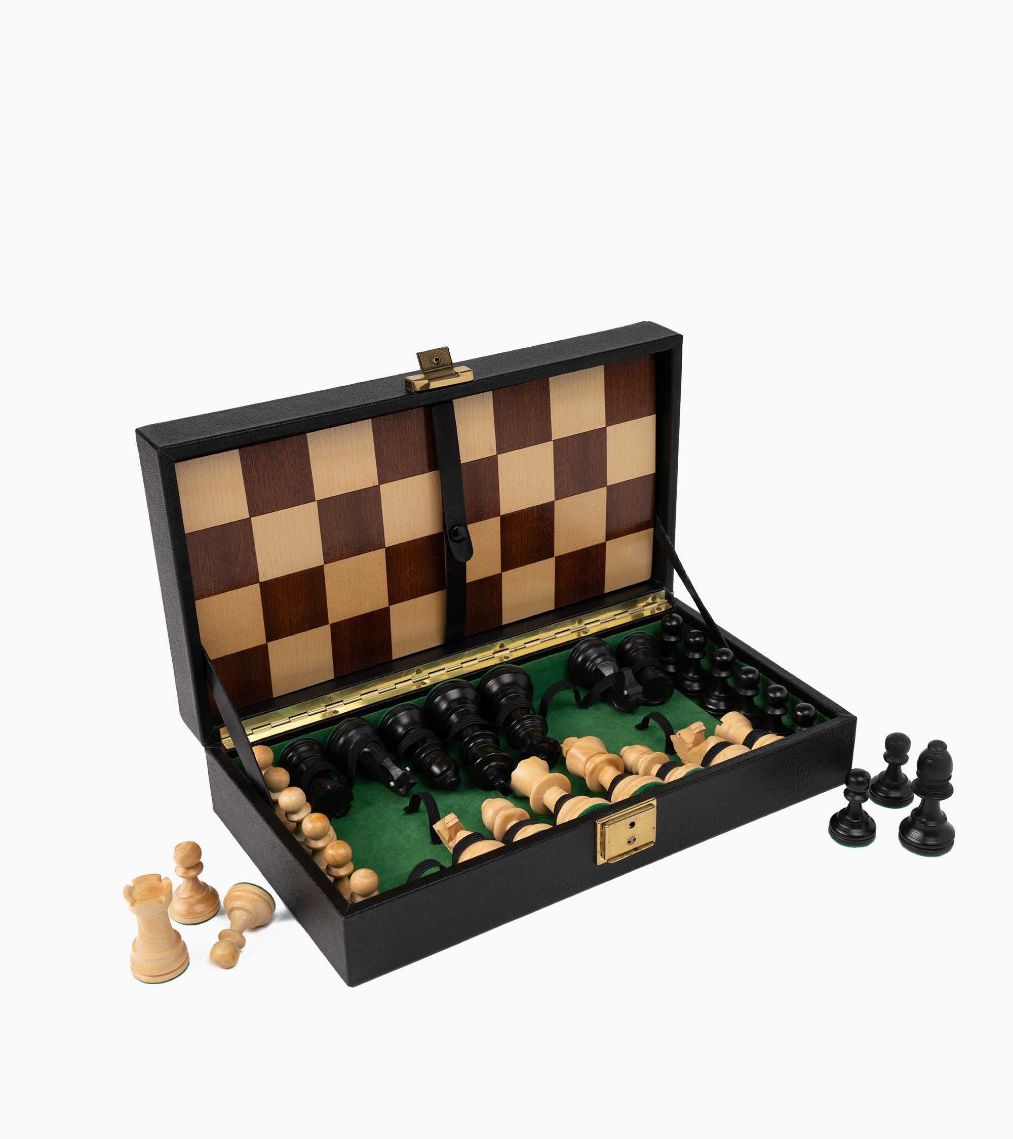Large leather chessboard