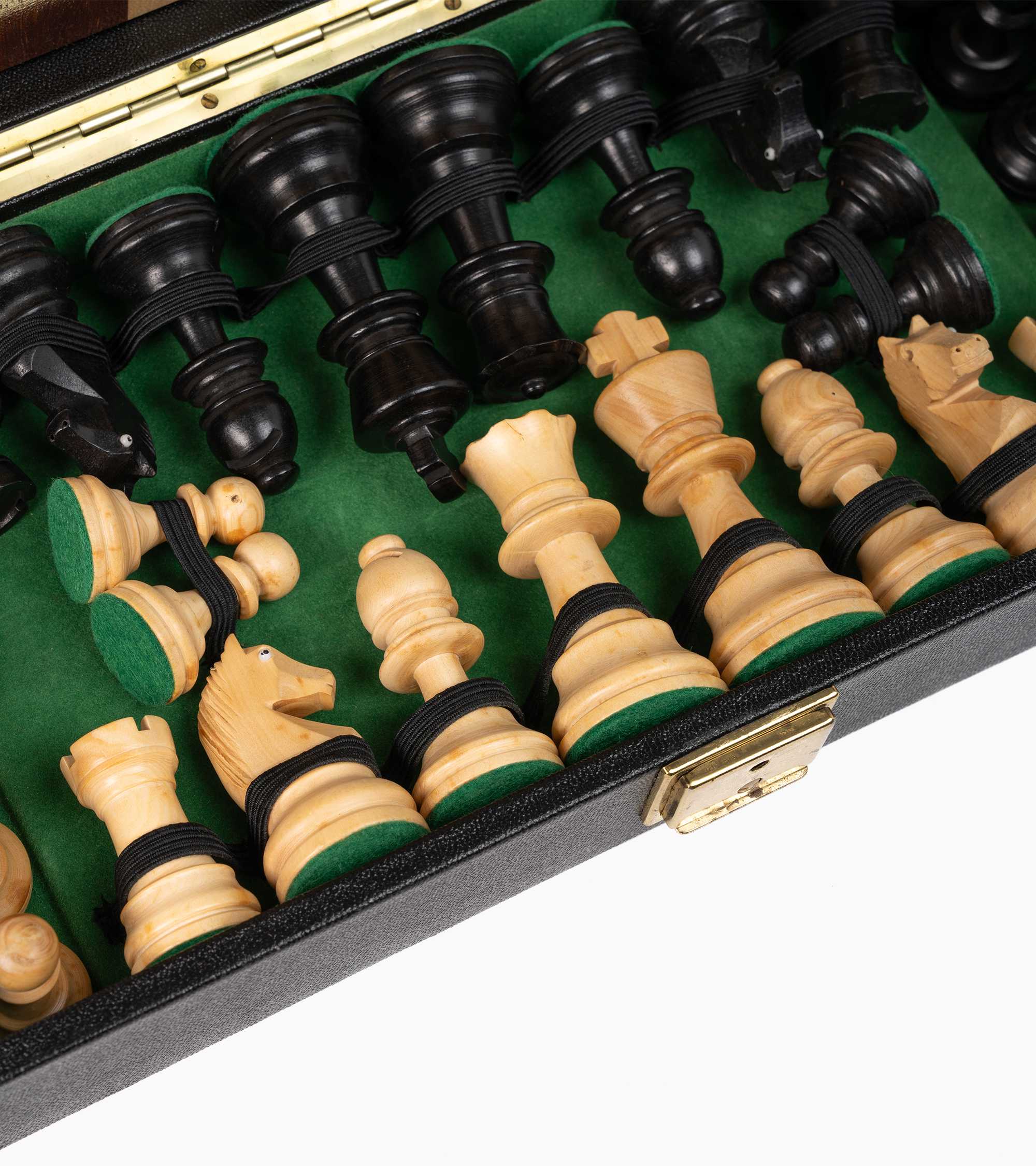 Large leather chessboard