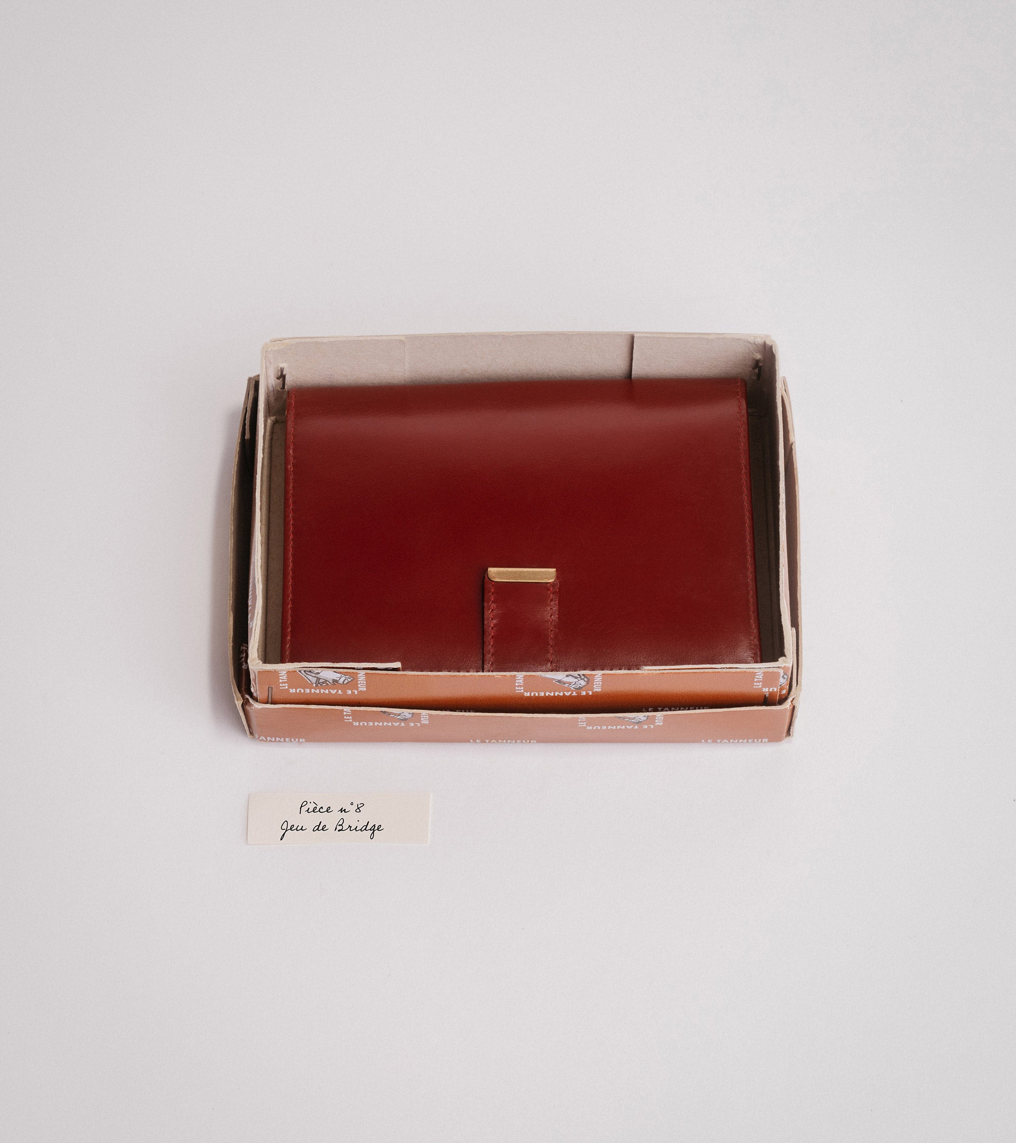 Small leather bridge card case