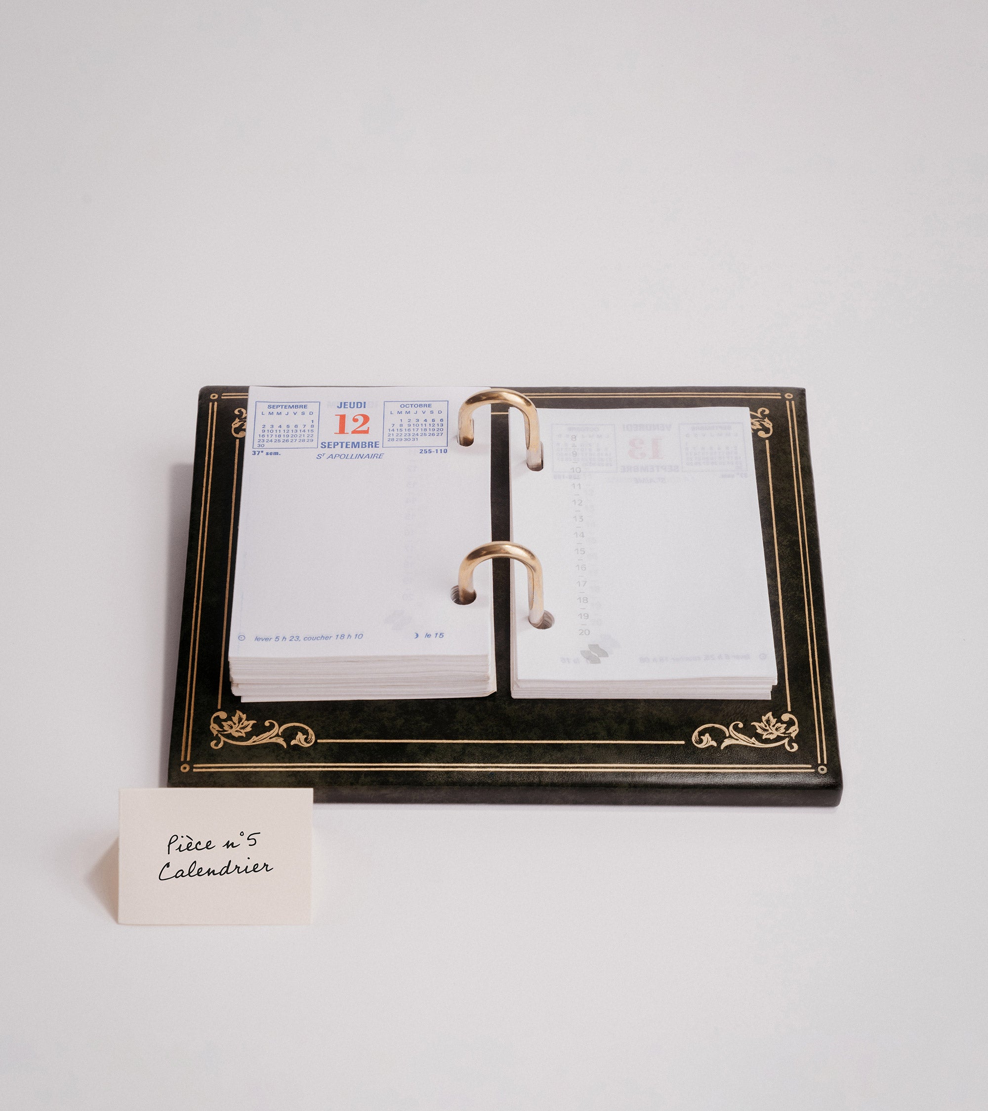 Leather calendar display