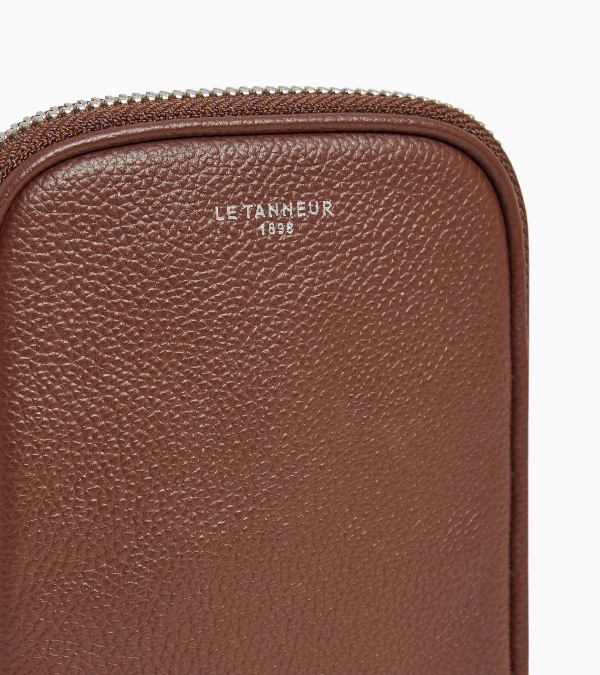 Emile phone case in grained leather