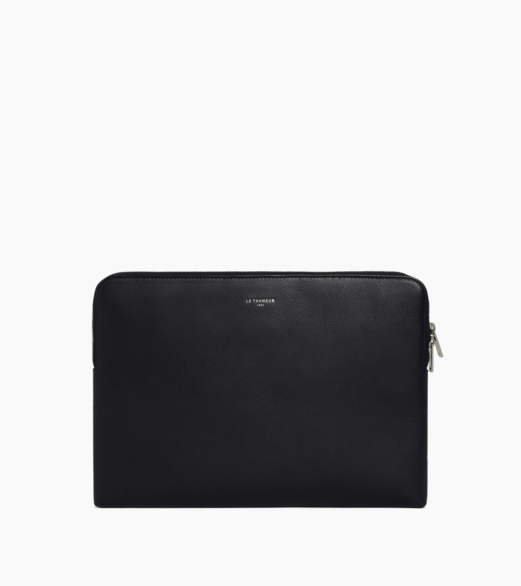 14" laptop sleeve in grained leather