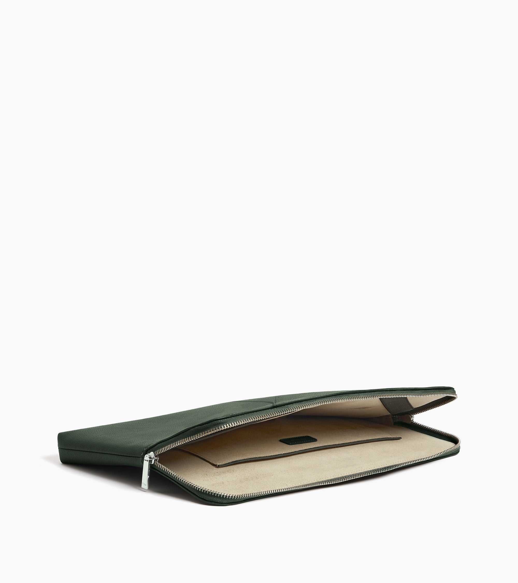 14" laptop sleeve in grained leather
