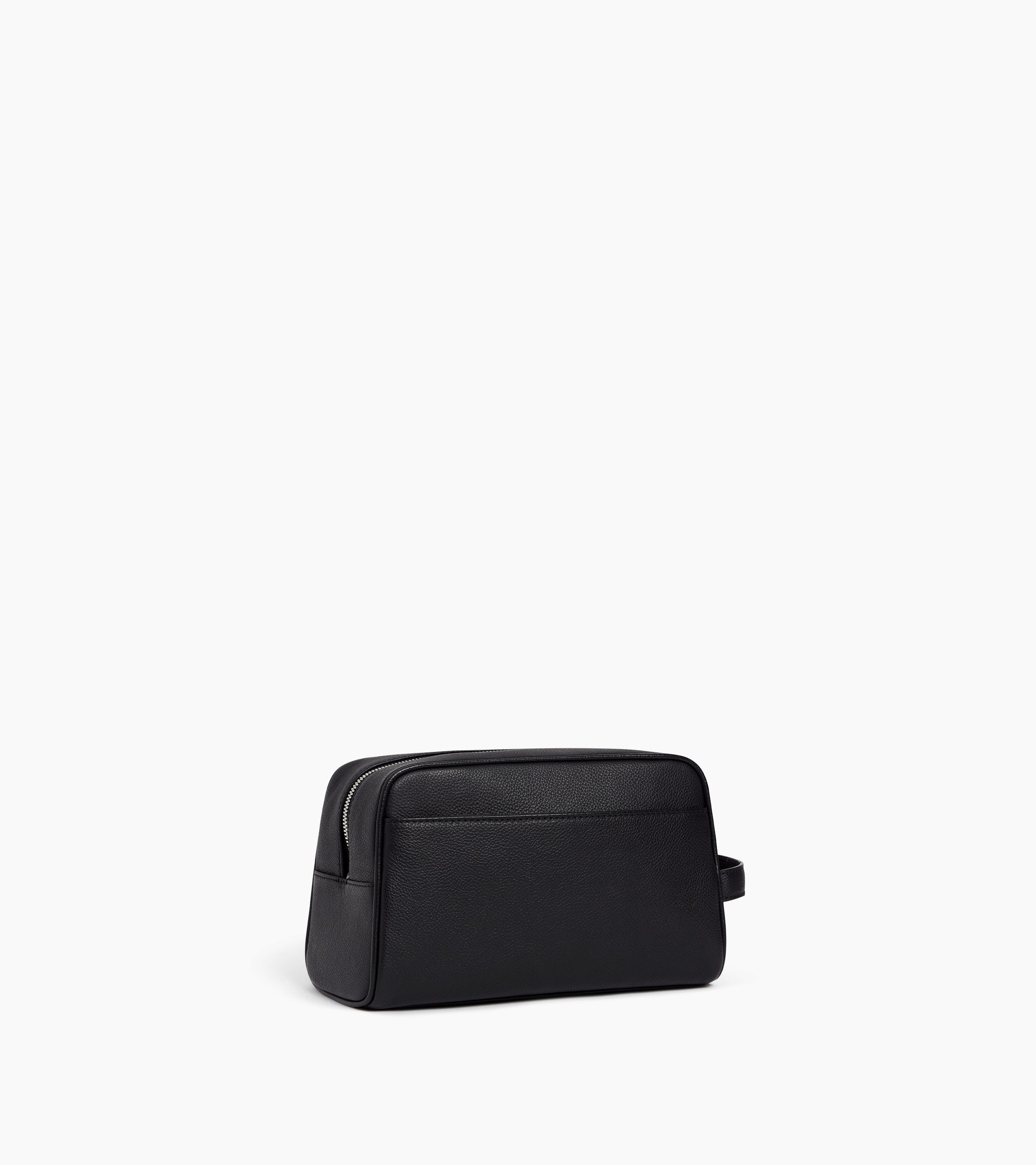 Grained leather toiletry bag
