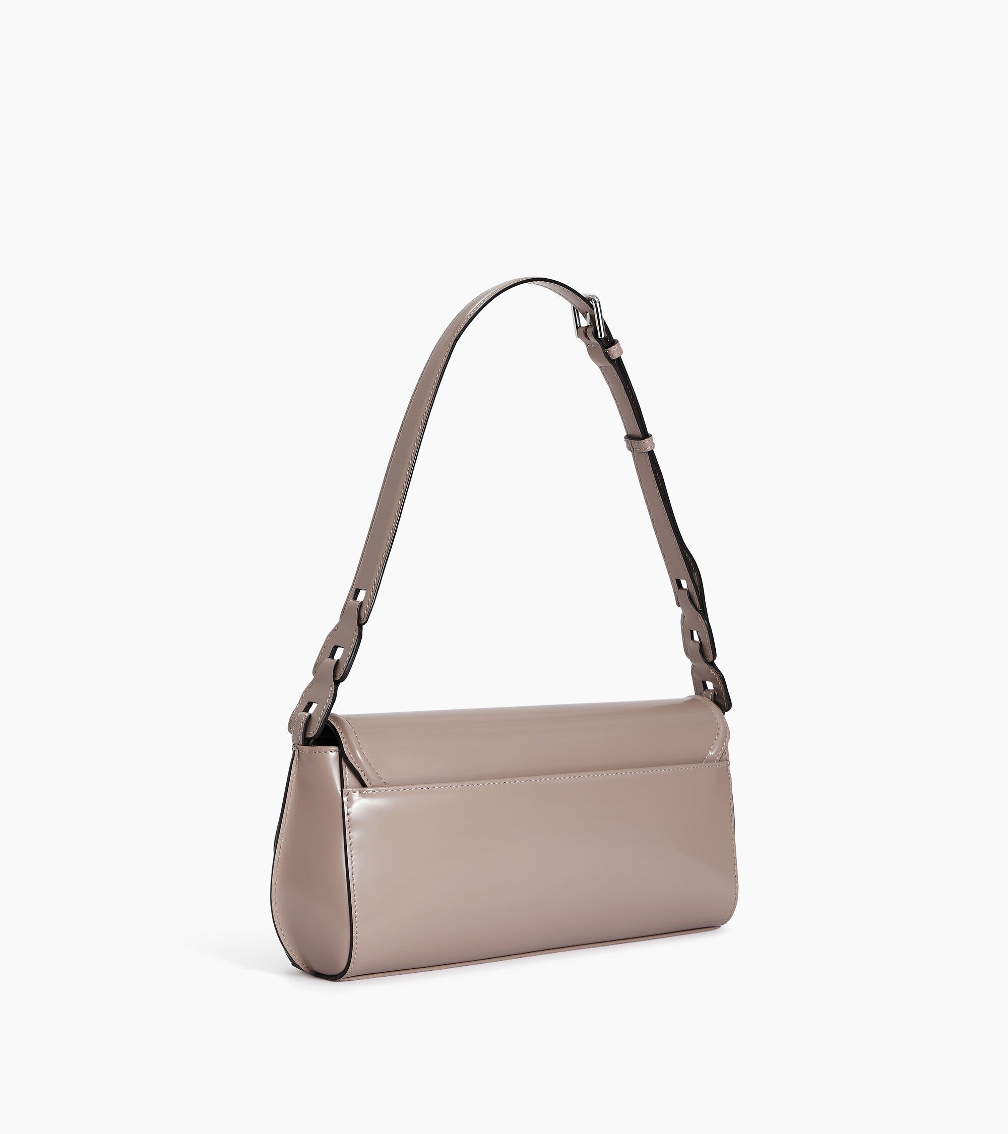 Solaise medium shoulder bag in smooth leather box-effect