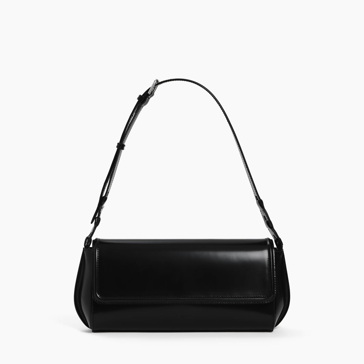 Solaise medium shoulder bag in smooth leather box-effect