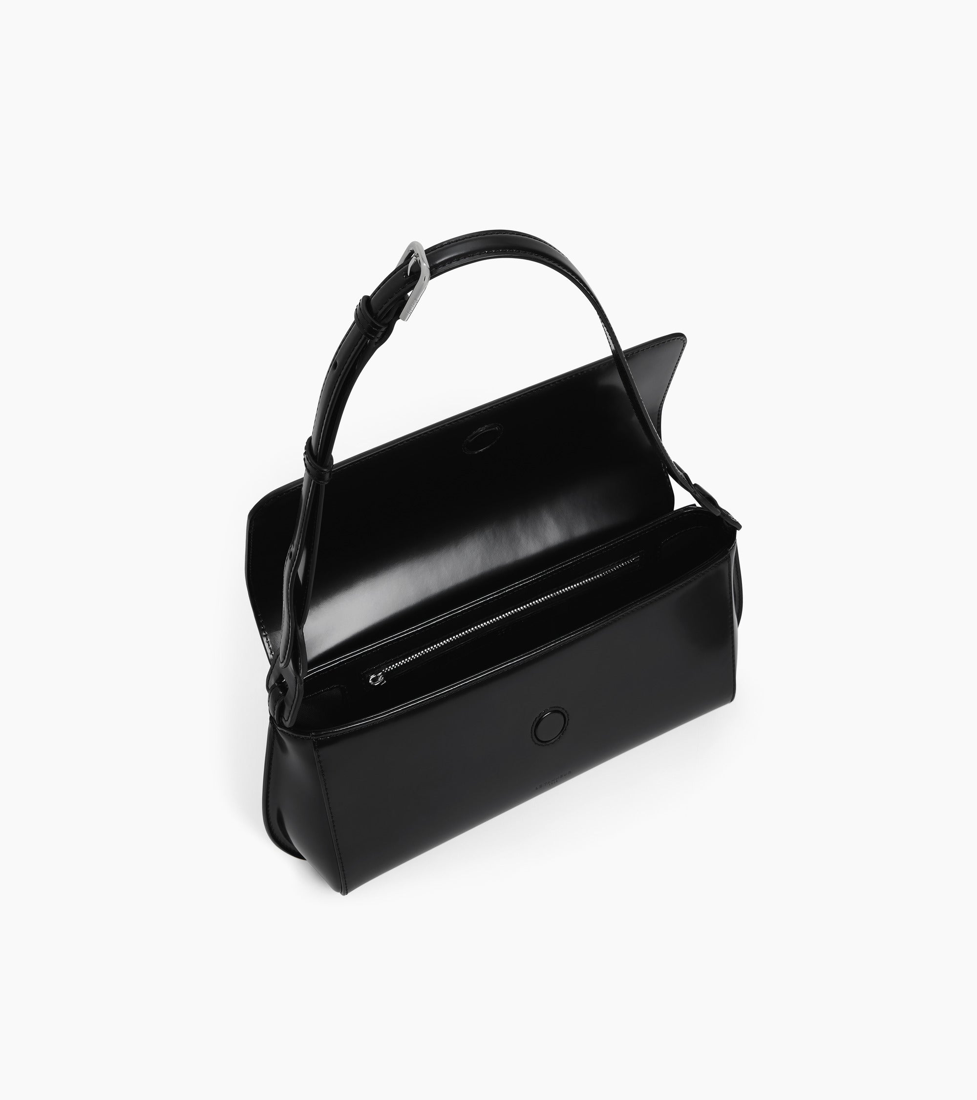 Solaise medium shoulder bag in smooth leather box-effect