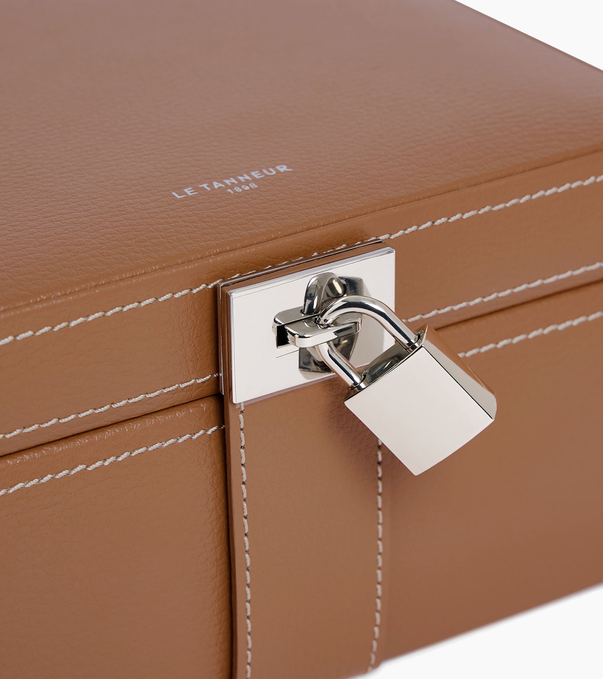 Medium jewelry box in leather