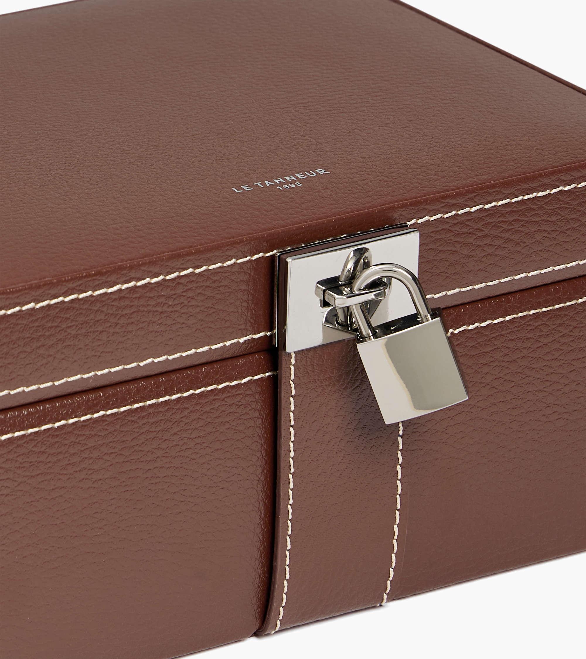 Medium jewelry box in leather