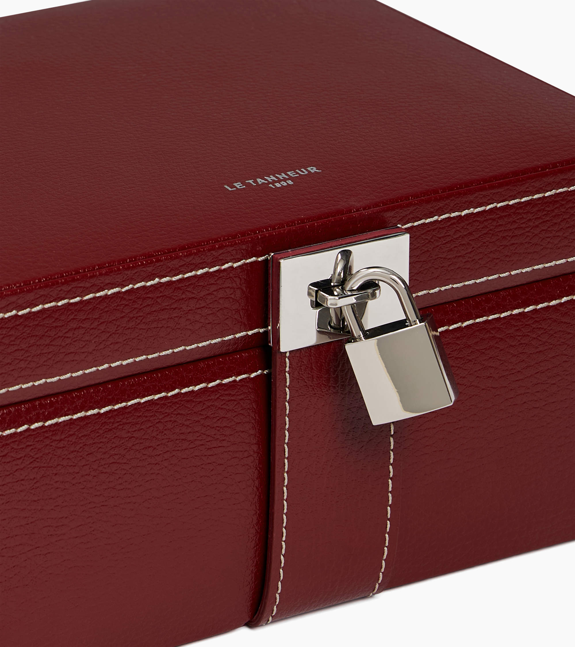 Medium jewelry box in leather