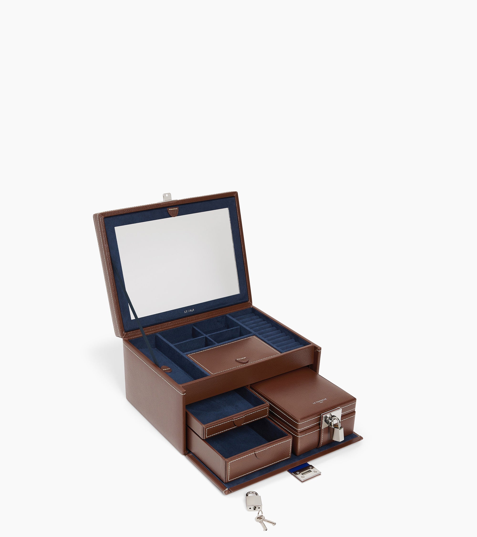 large jewelry box in leather