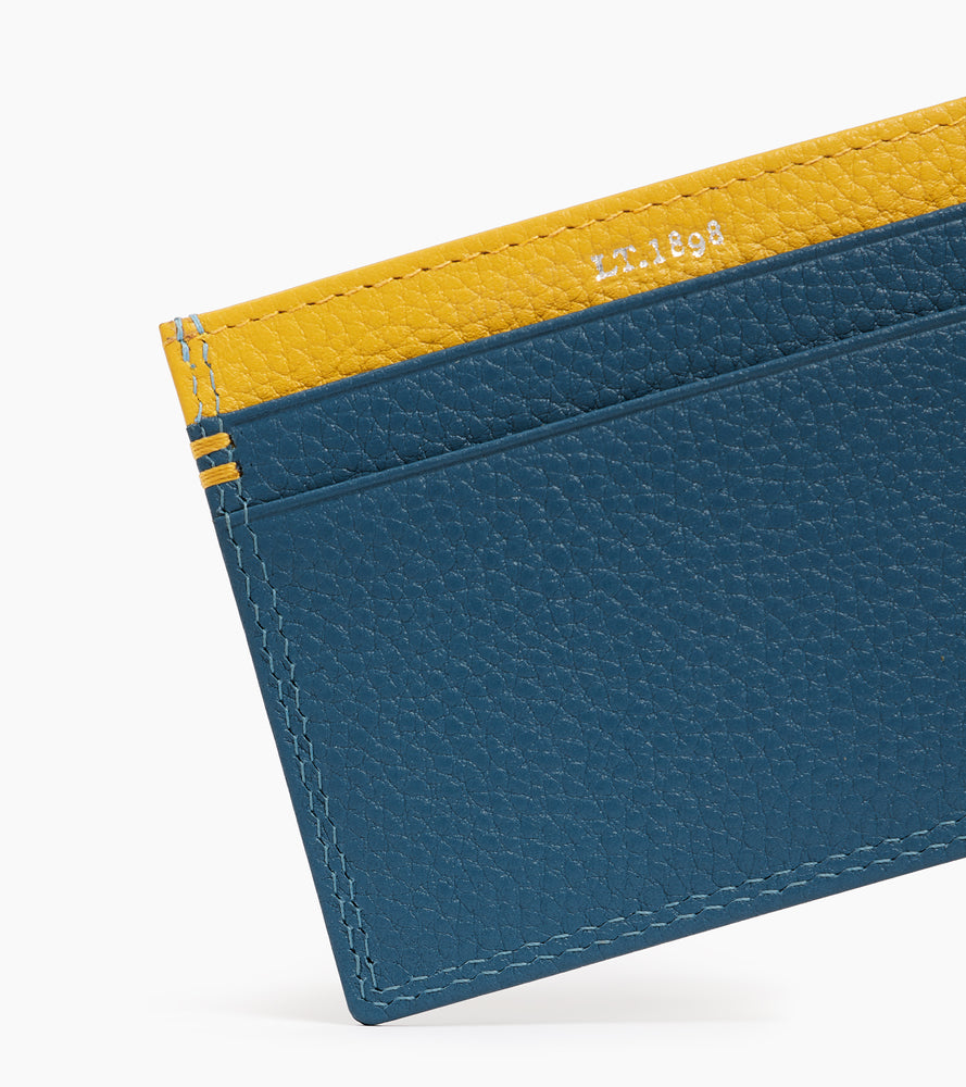 Grained leather cardholder