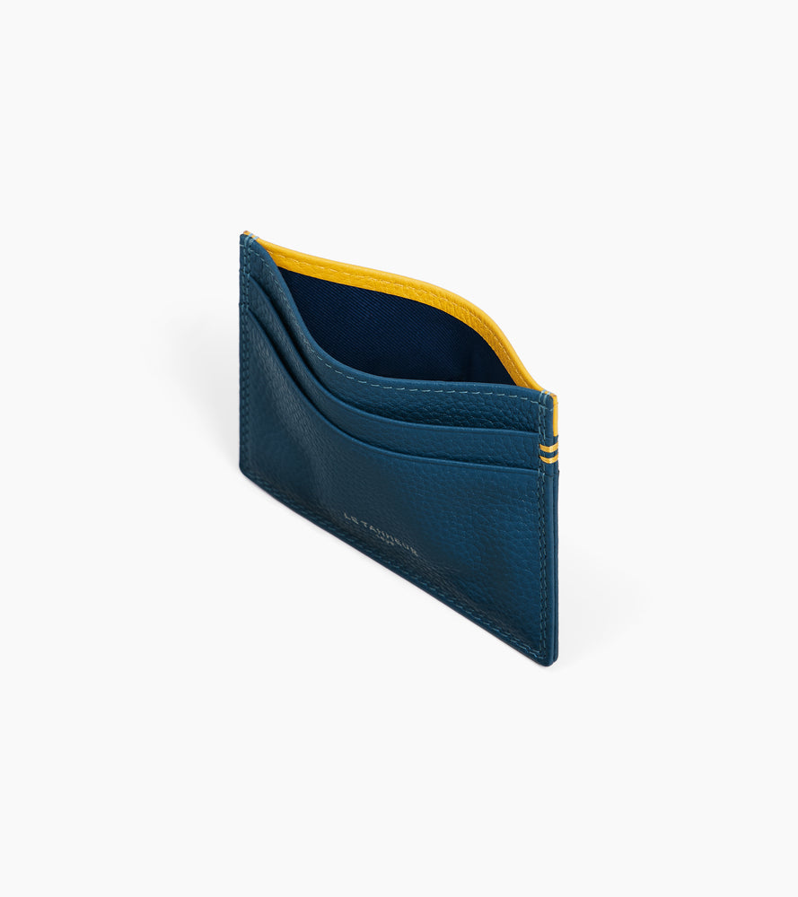 Grained leather cardholder