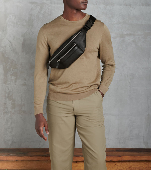 Charles fanny pack in grained leather