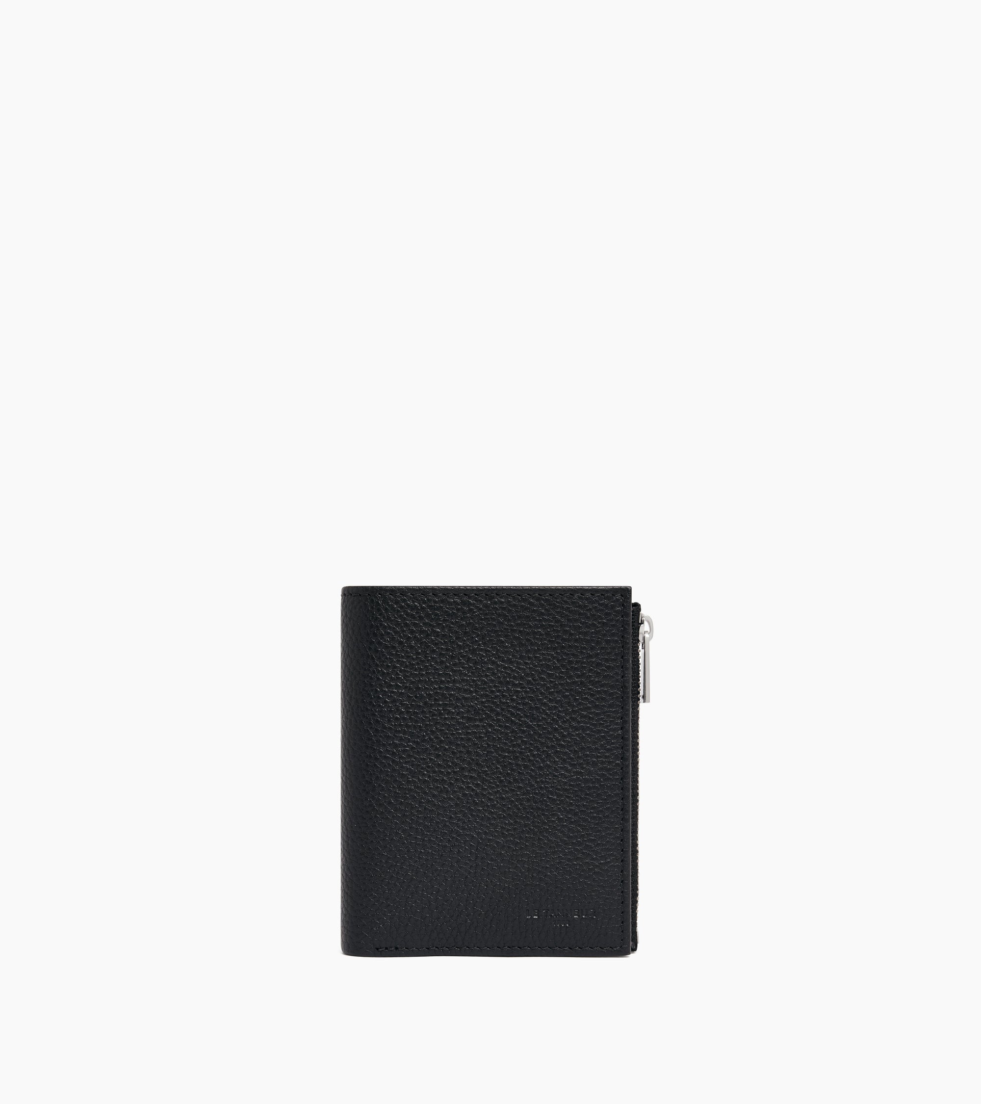 Charles medium zipped wallet in grained leather