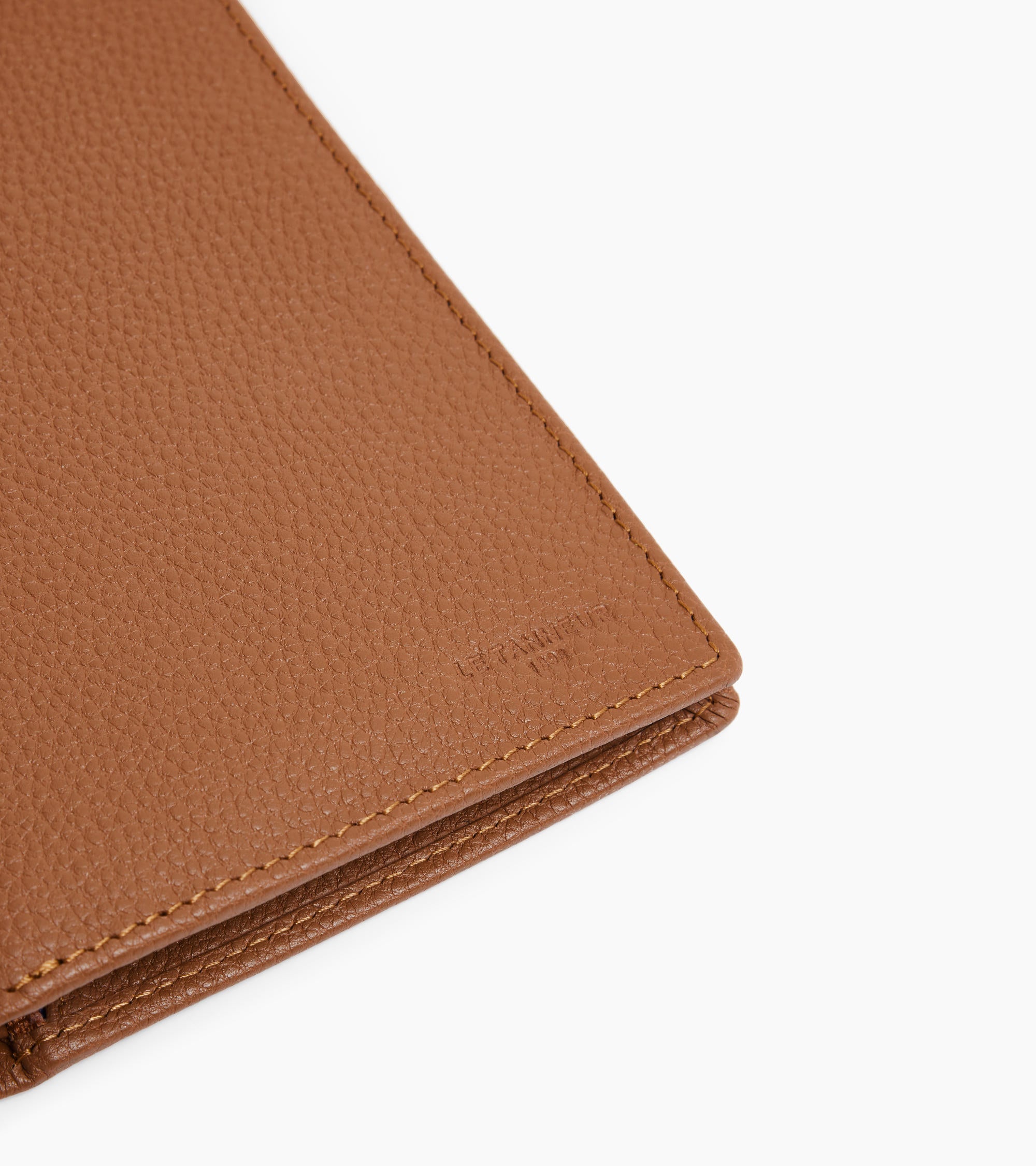 Charles large zipped wallet in grained leather