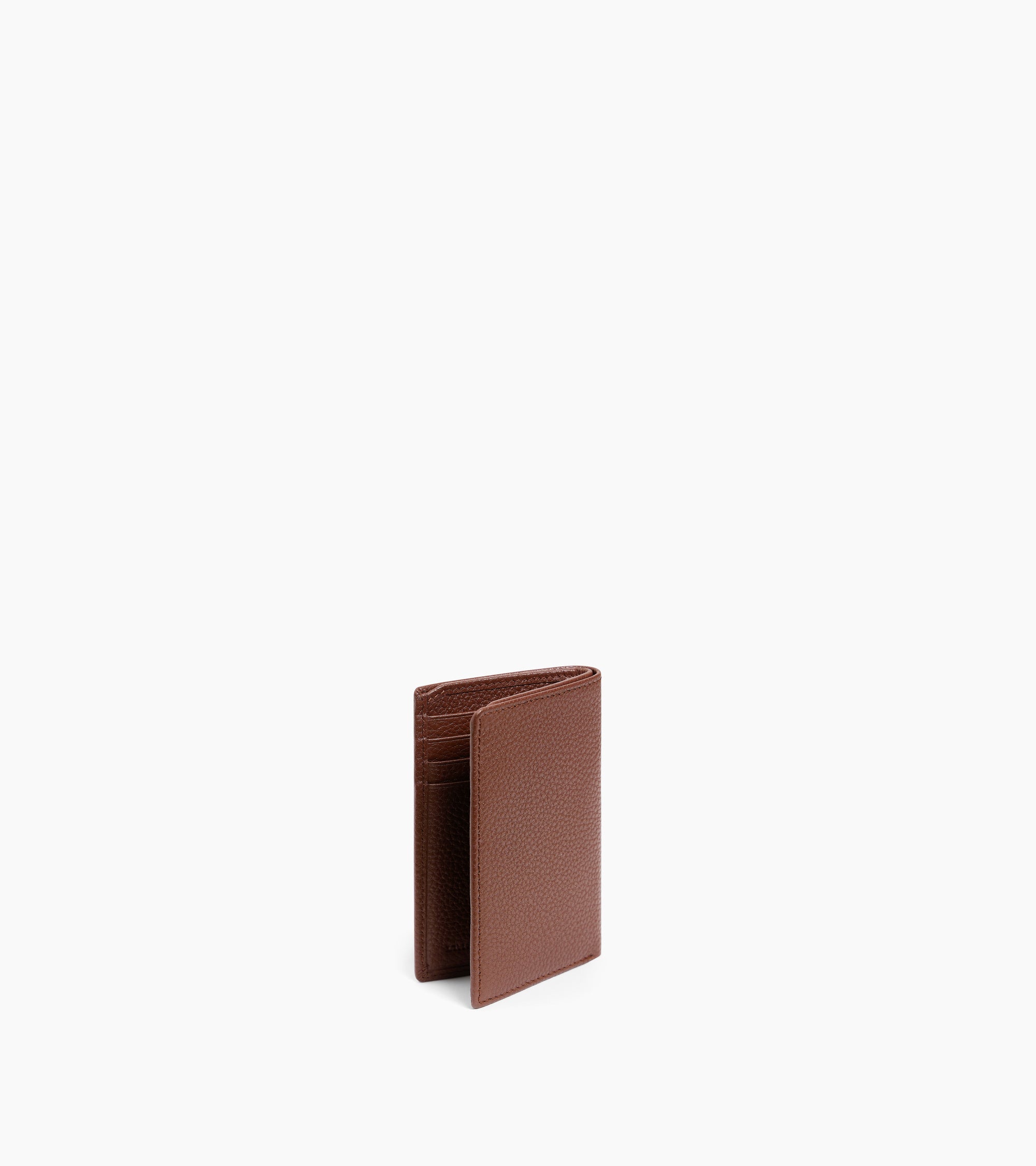 Charles small card holder in grained leather