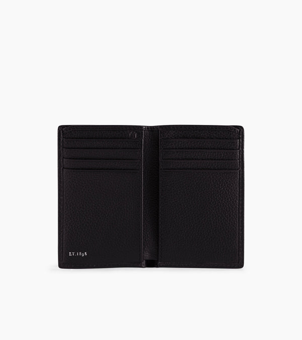 Charles small card holder in grained leather