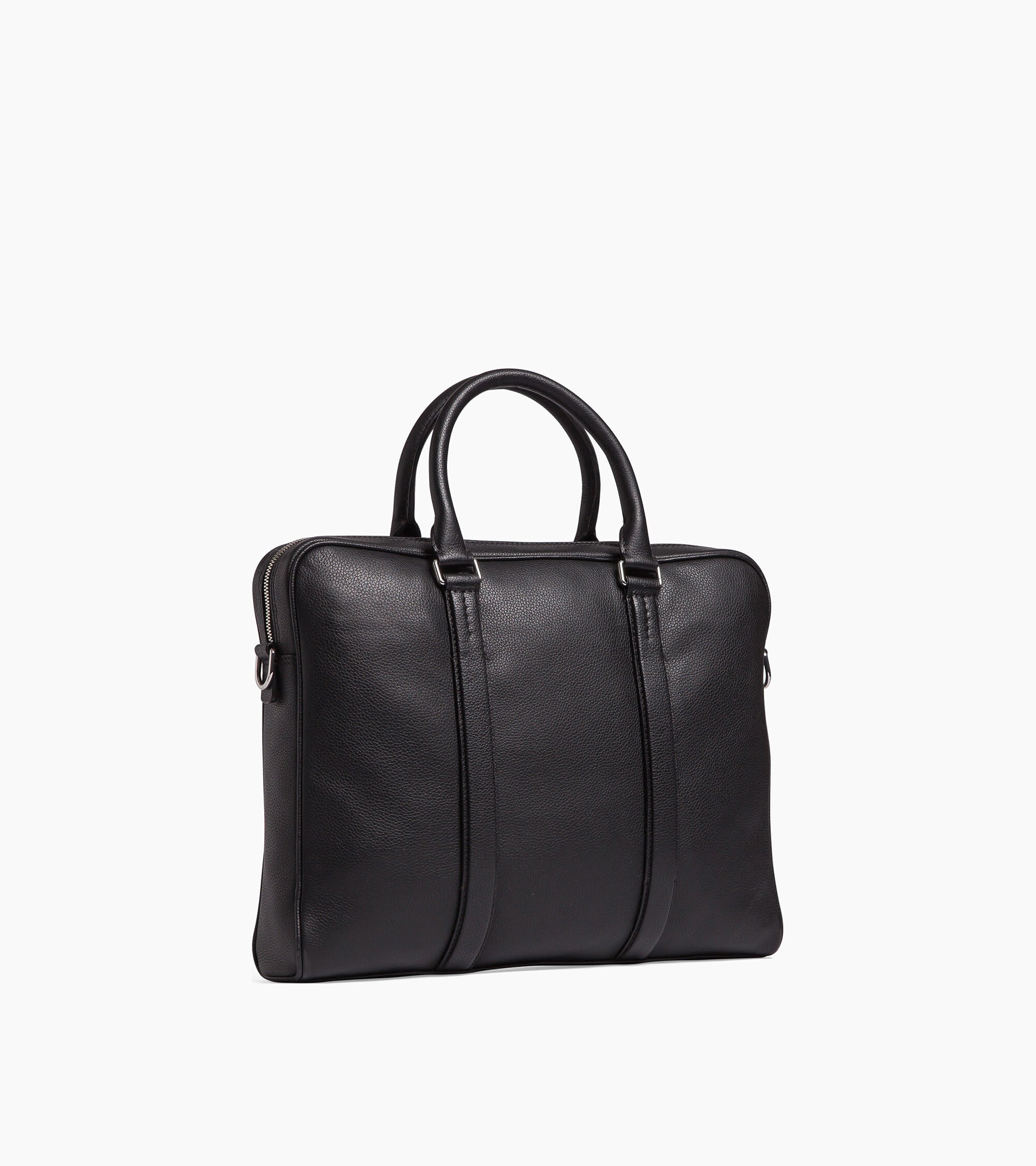 Charles 17" briefcase in grained leather small size