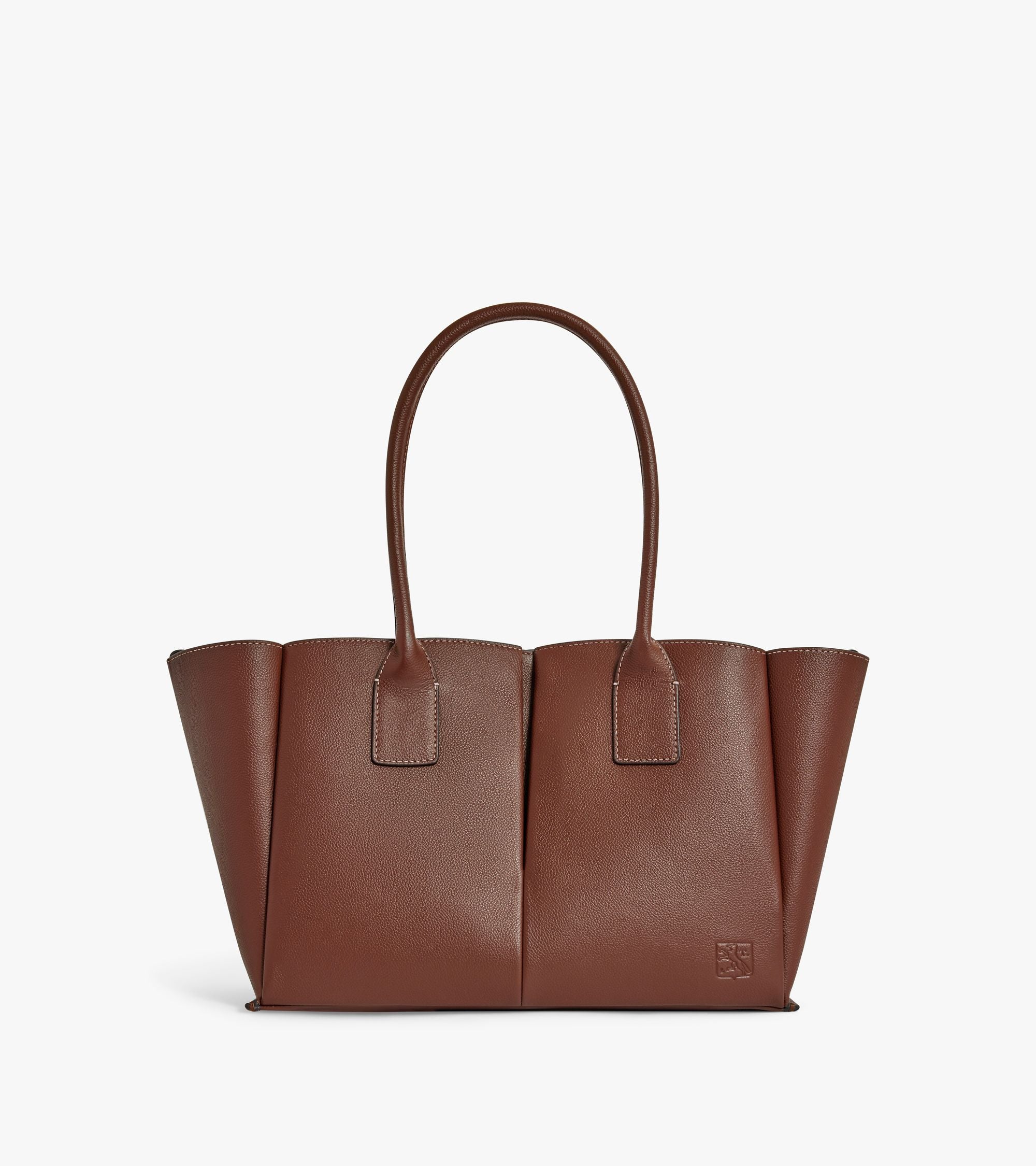 Elena large tote bag in grained leather