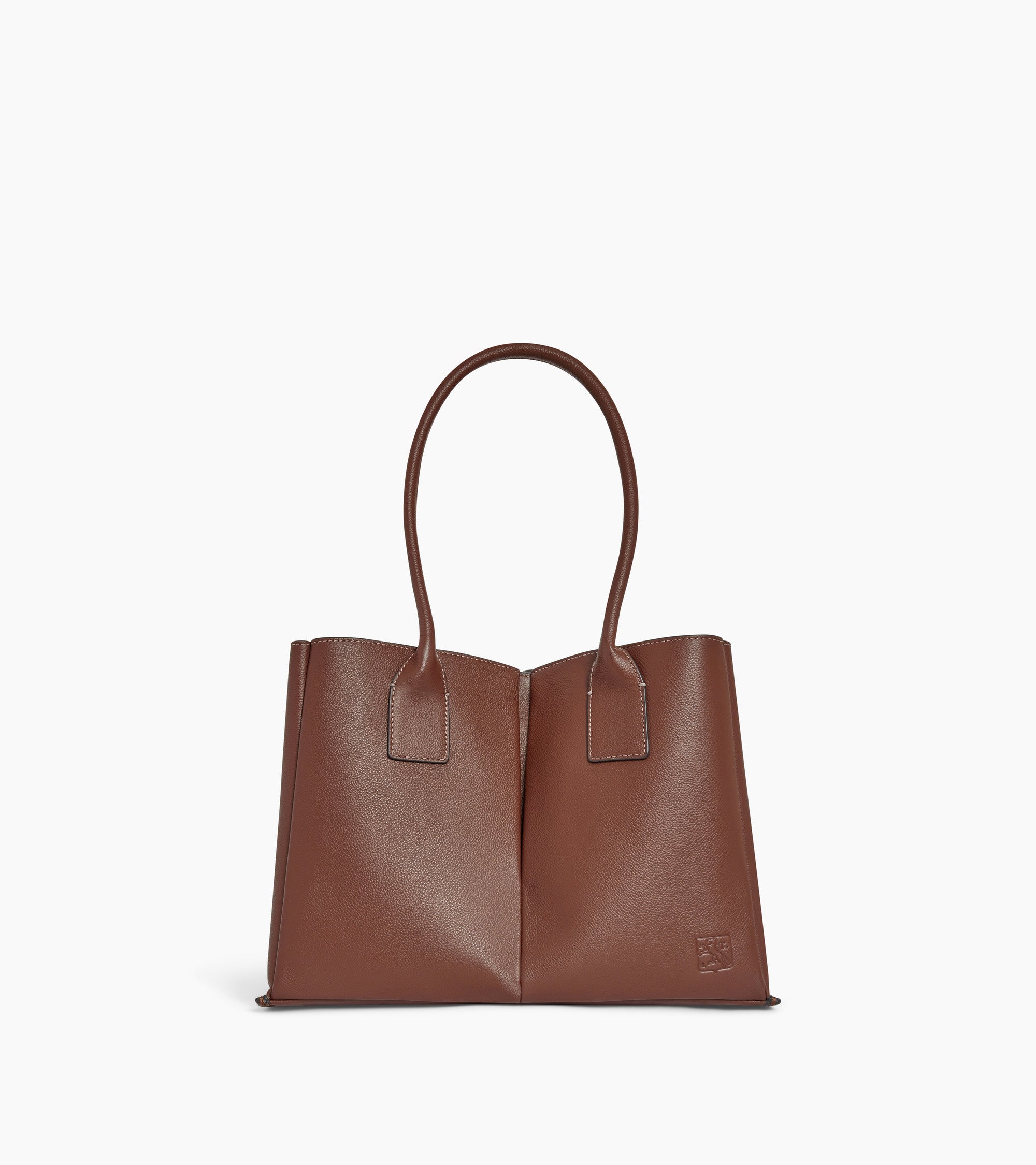 Elena large tote bag in grained leather