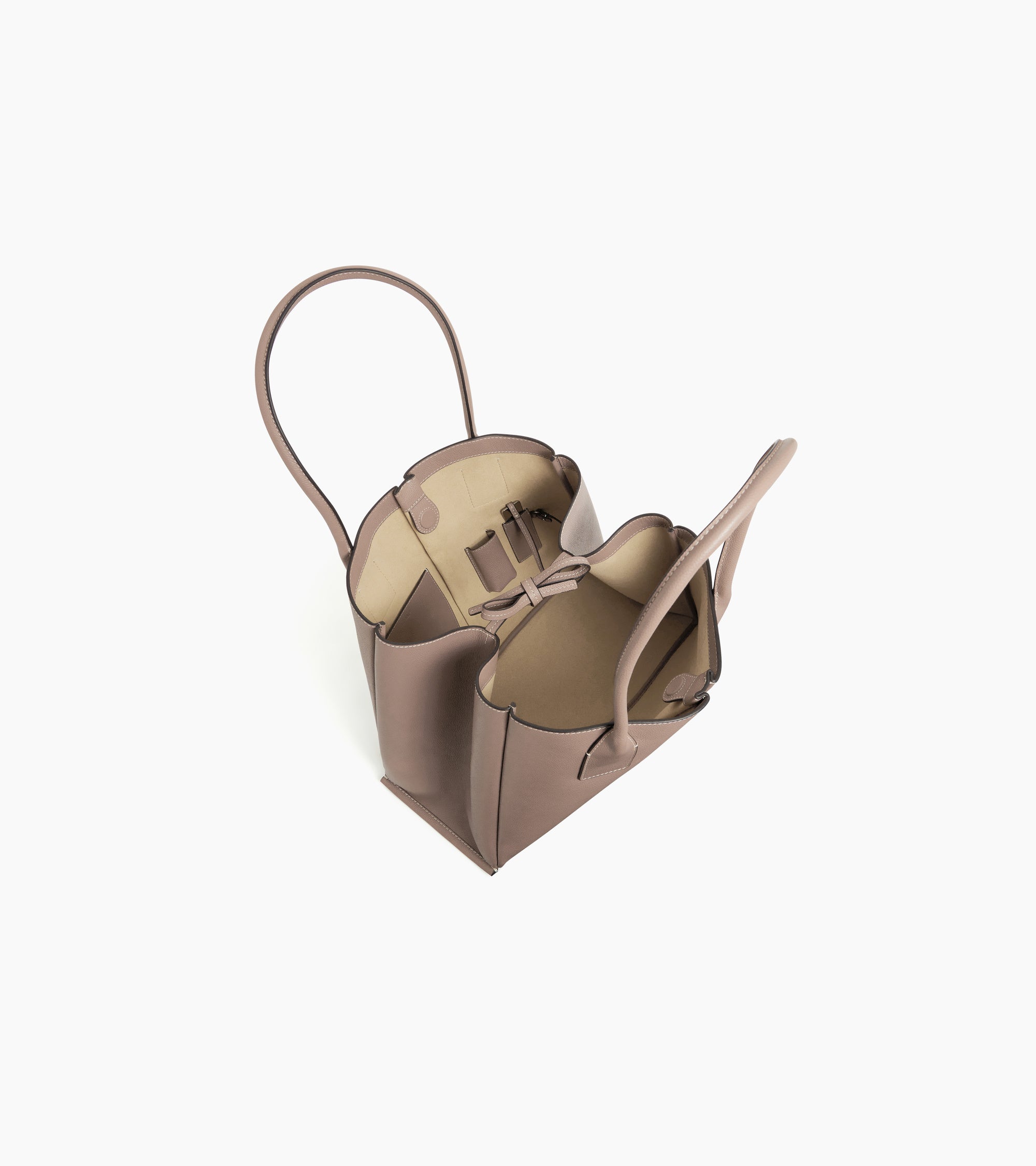 Elena large tote bag in grained leather