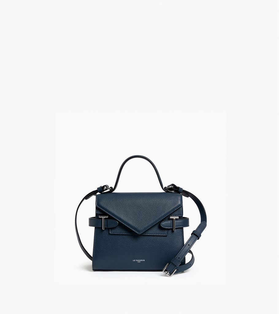 VIP SALE!【Le Tanneur ル・タヌア】Emilie Small ステッチ ２色 Emilie small handbag in grained leather Black