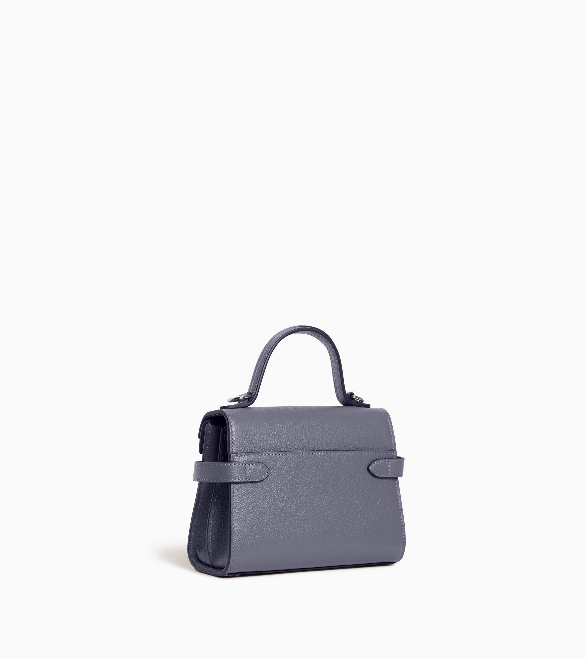 Emilie small handbag with double flap in grained leather