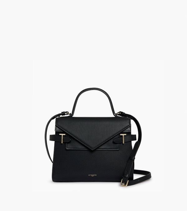 Emilie medium handbag with double flap in T-signature leather