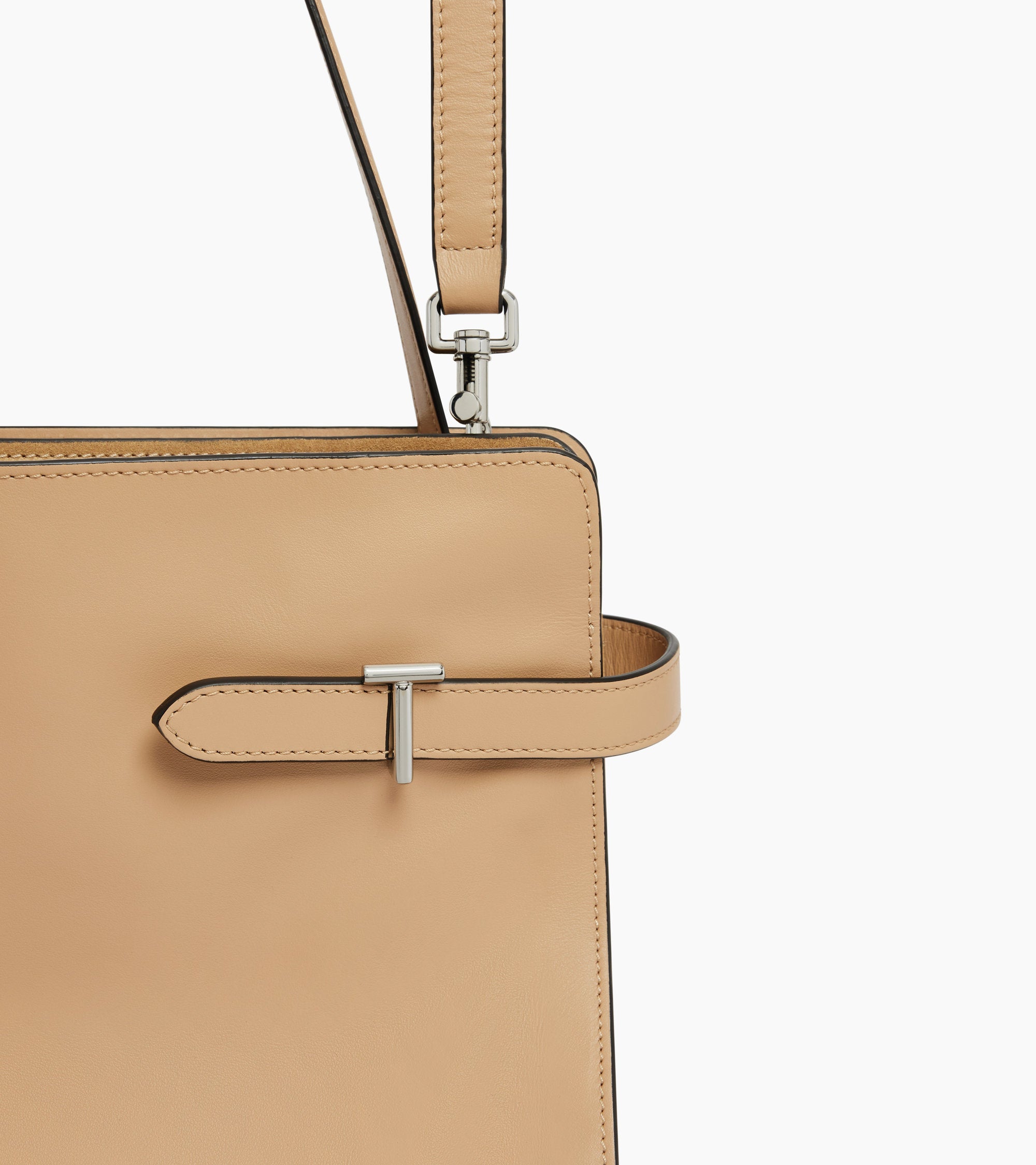 Emie large handbag in smooth leather and nubuck